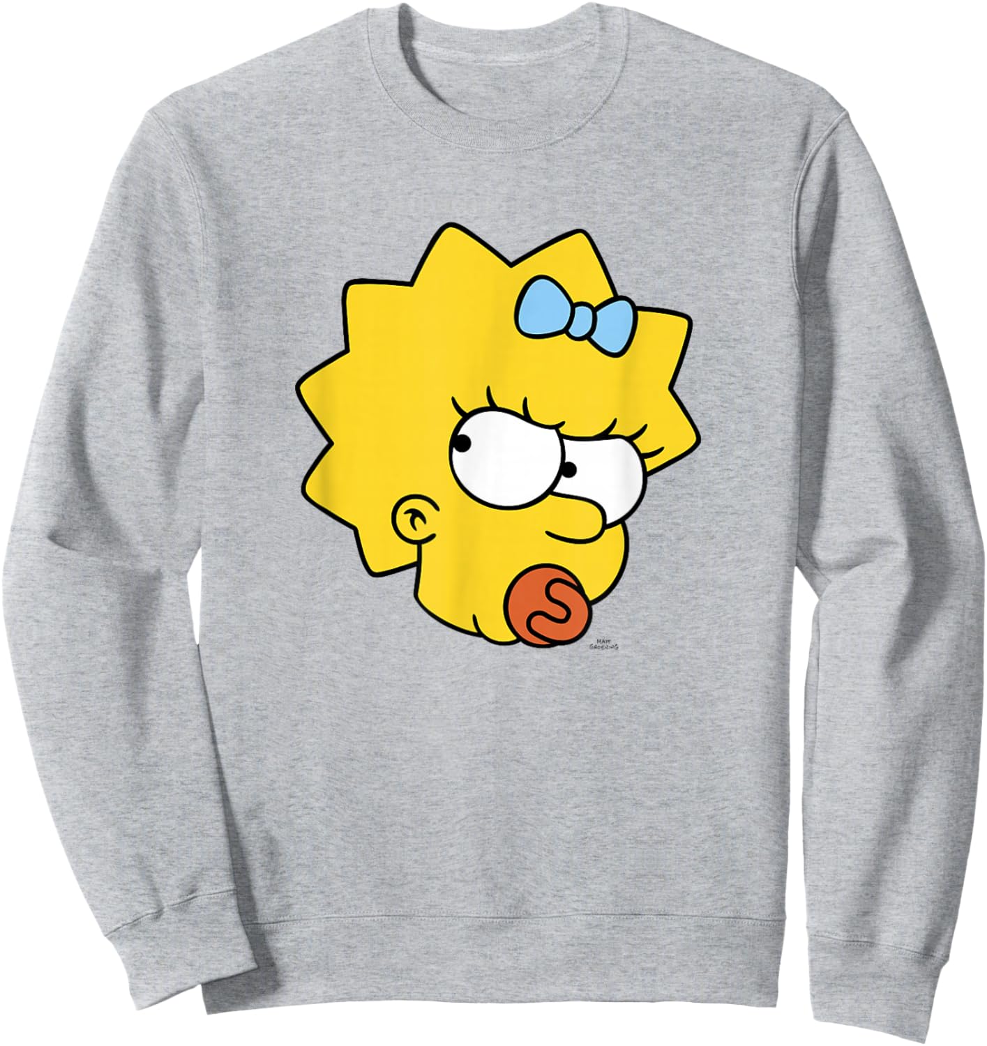 The Simpsons Maggie Simpson Angry Big Face Sweatshirt - Sweatshirt | Ash