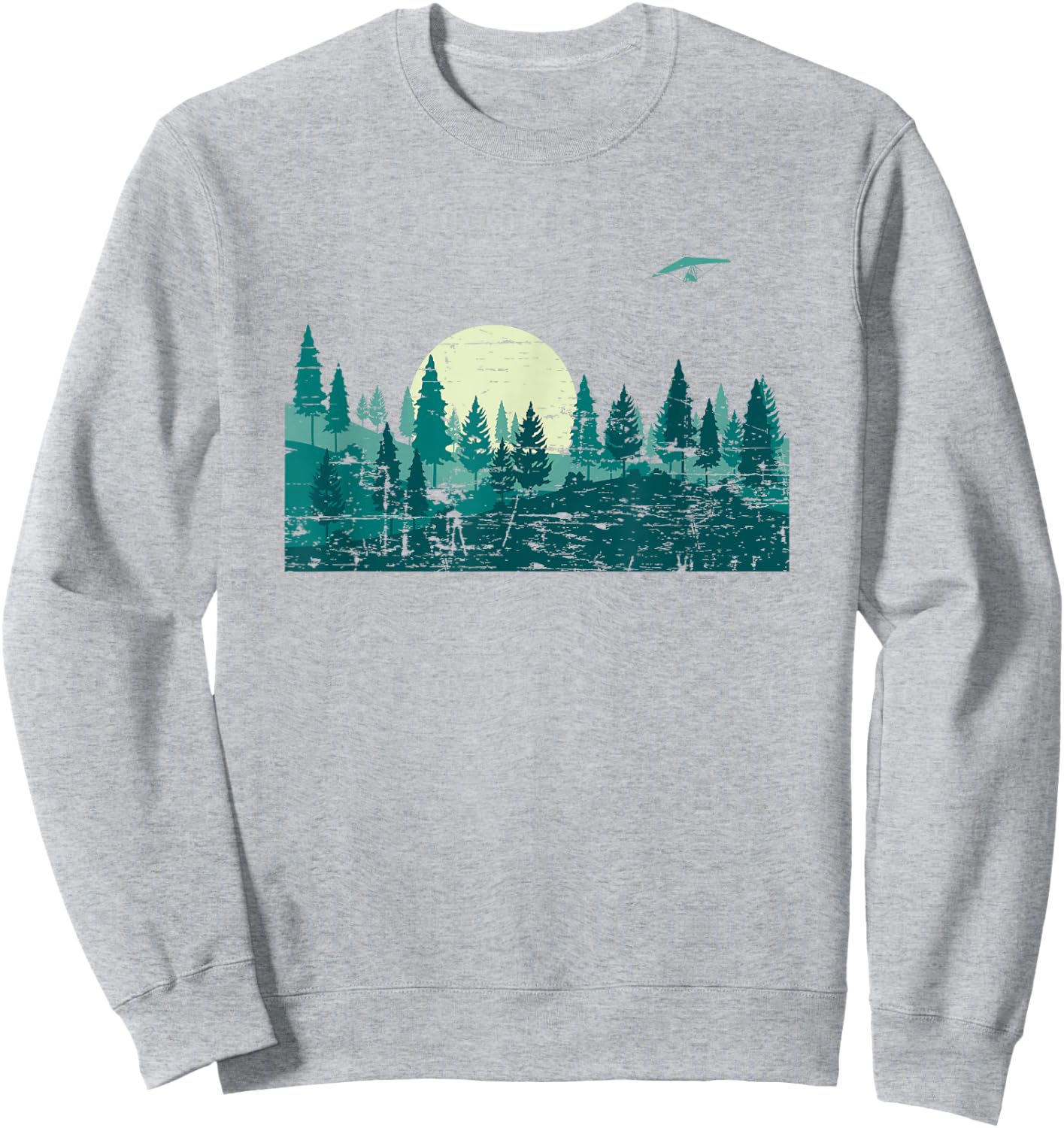 Full Moon Forest Trees Moonlight Outdoors Wildlife Nature Sweatshirt - Sweatshirt | Ash