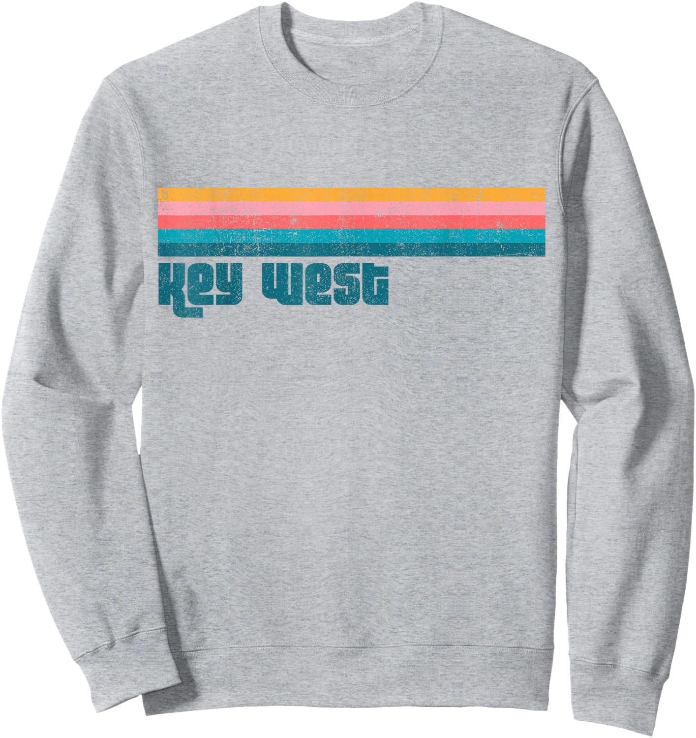 Vintage Key West Florida Keys Retro Beach Cute Summer Sweatshirt - Sweatshirt | Ash