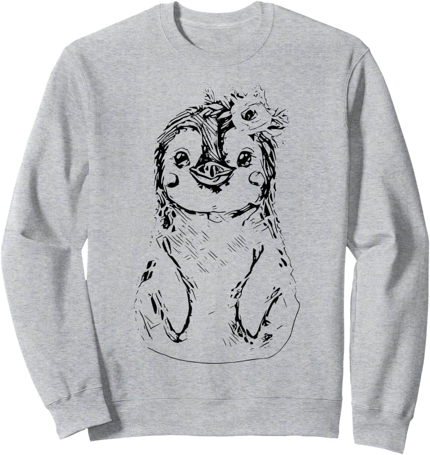 Penguin Antarctica Animals Motif flightless Bird Penguins Sweatshirt - Sweatshirt | Ash
