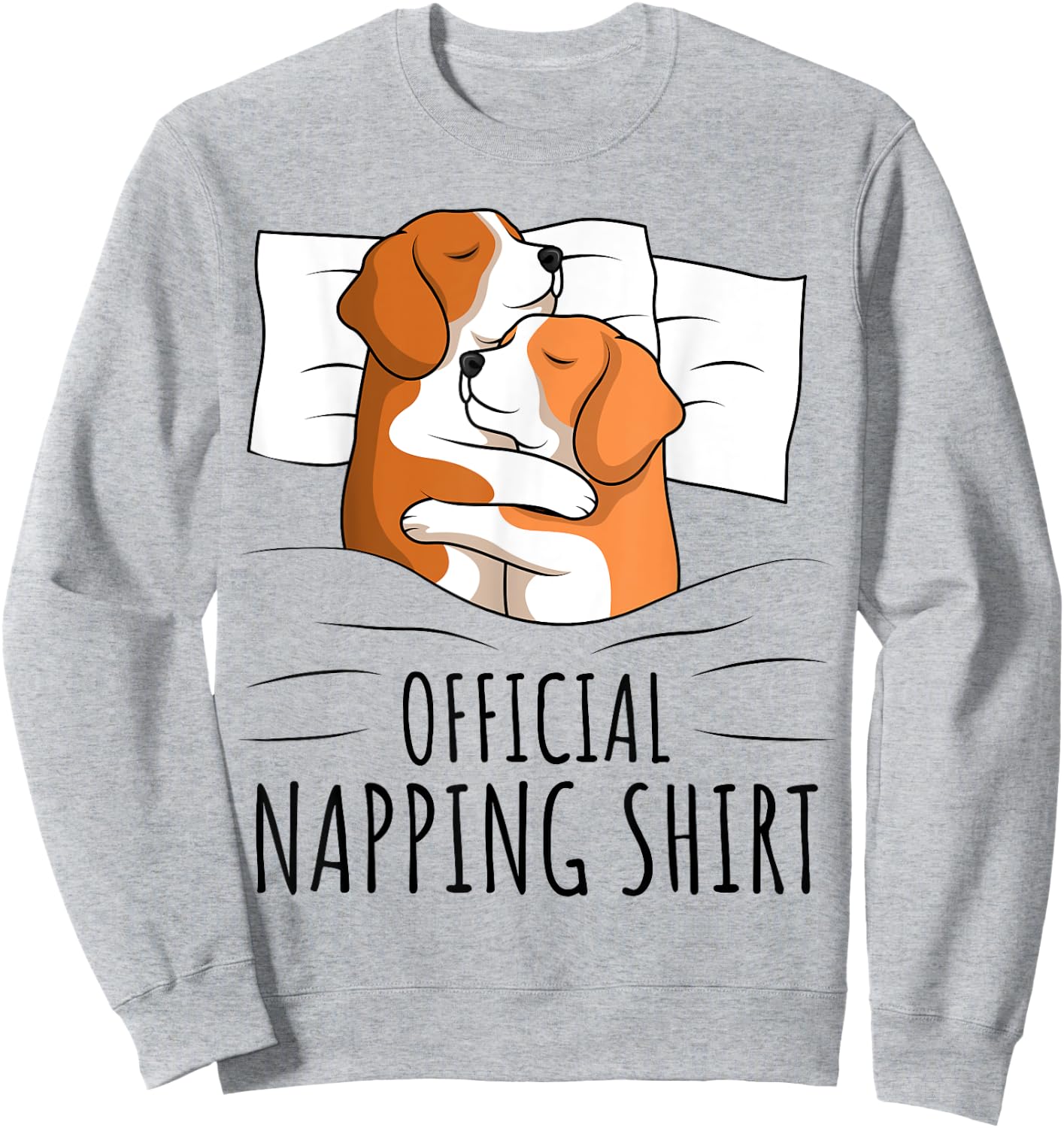 Sleeping Beagle Dog Lover Official Napping Sweatshirt - Sweatshirt | Ash