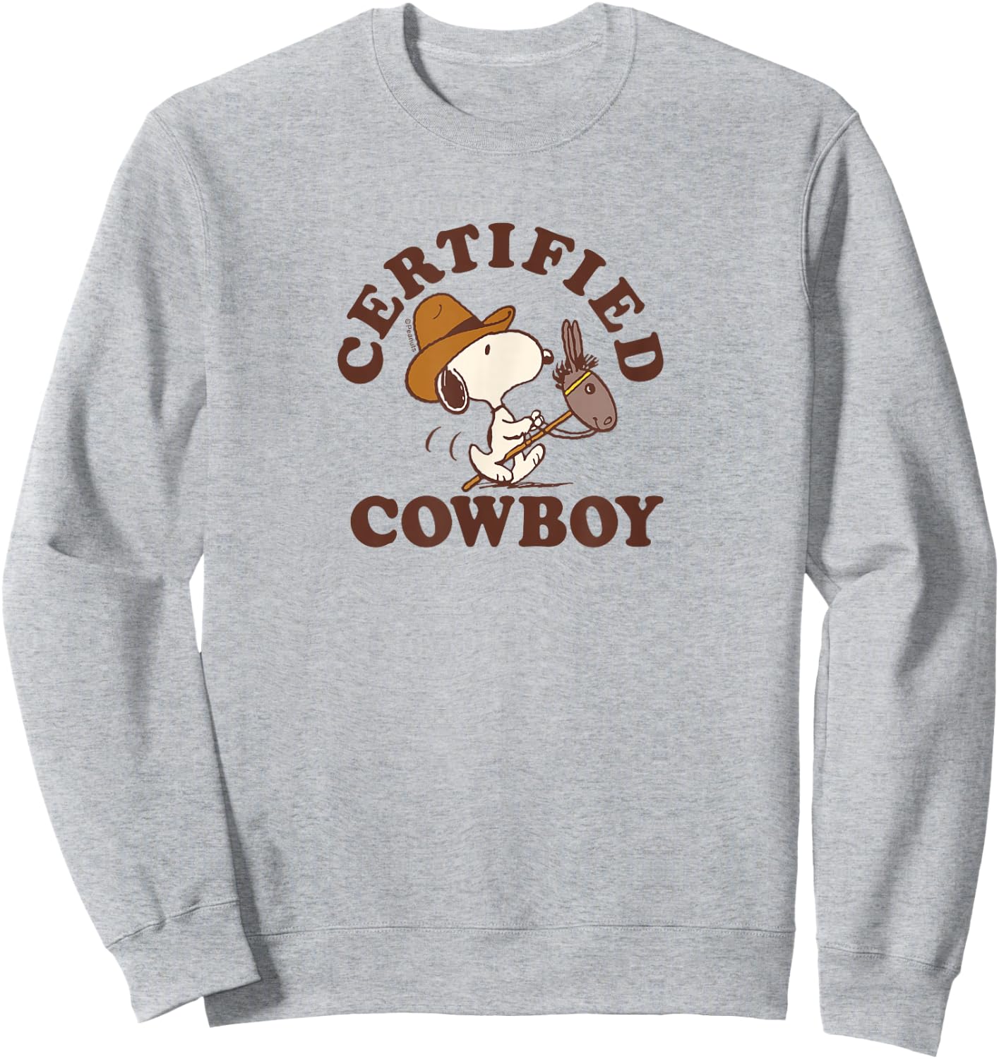 Peanuts - Certified Cowboy Snoopy Sweatshirt - Sweatshirt | Ash