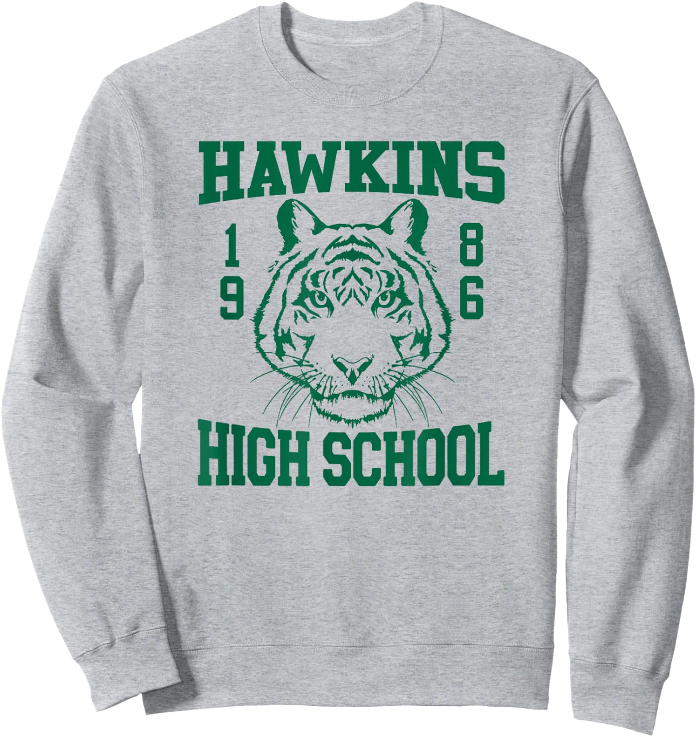 Stranger Things 4 Hawkins High School Green Logo Sweatshirt - Sweatshirt | Ash