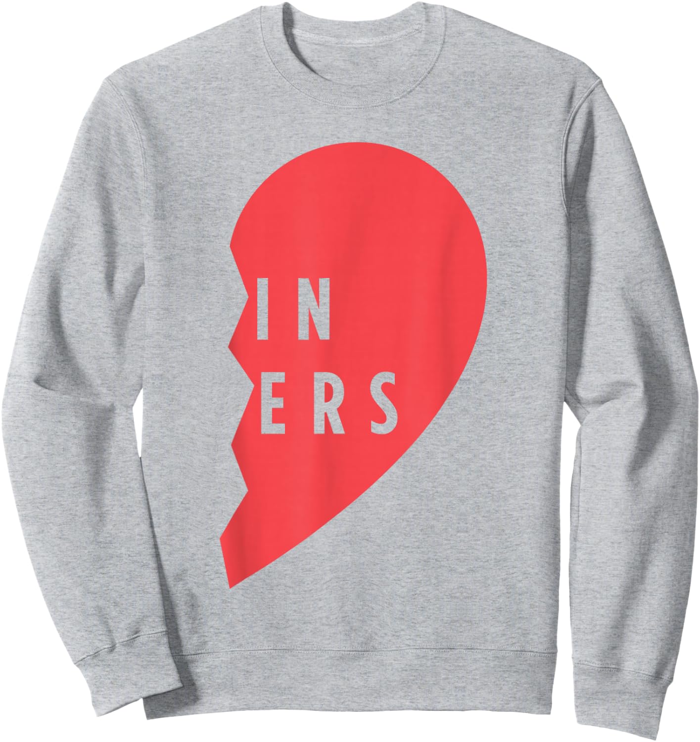 Twins Gift - Twin Sisters Heart Matching Shirt Set - #2 of 2 Sweatshirt - Sweatshirt | Ash