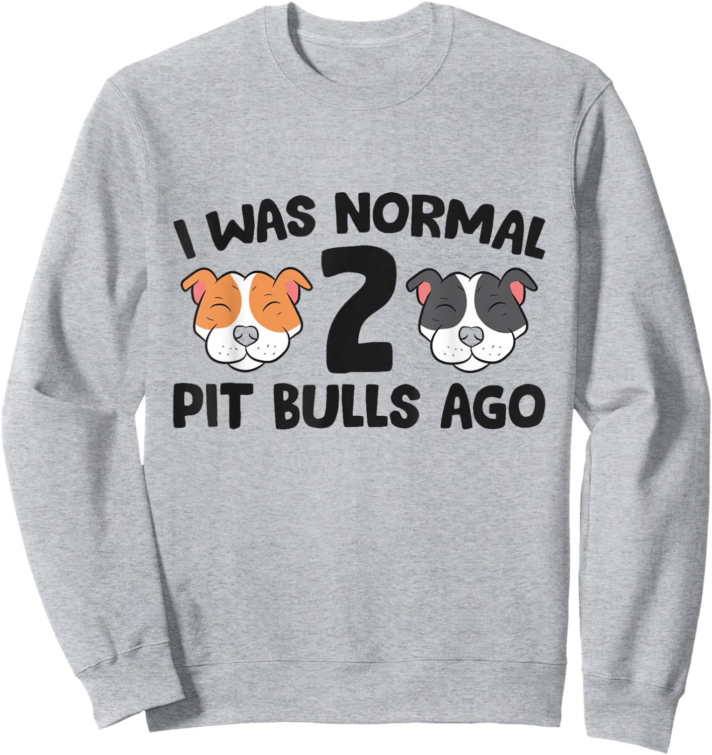 American Pit Bull Owner I Was Normal 2 Pit Bulls Ago Sweatshirt - Sweatshirt | Ash