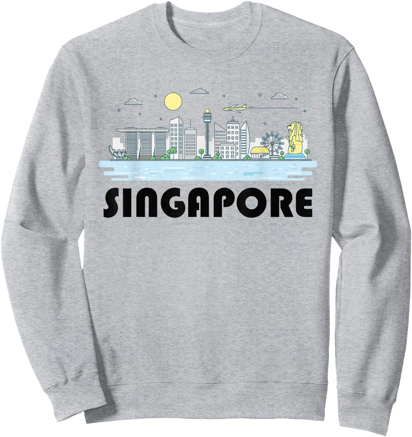Singapore Skyline Cityscape Skyscrapers Cool Sweatshirt - Sweatshirt | Ash