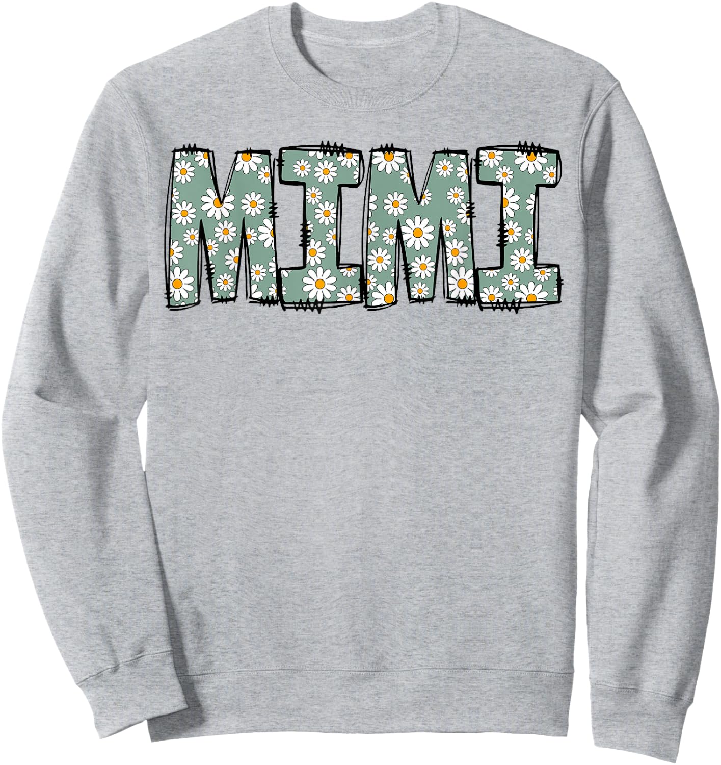 Retro Mimi Colorful Flowers Groovy Daisy Flower Sweatshirt - Sweatshirt | Ash
