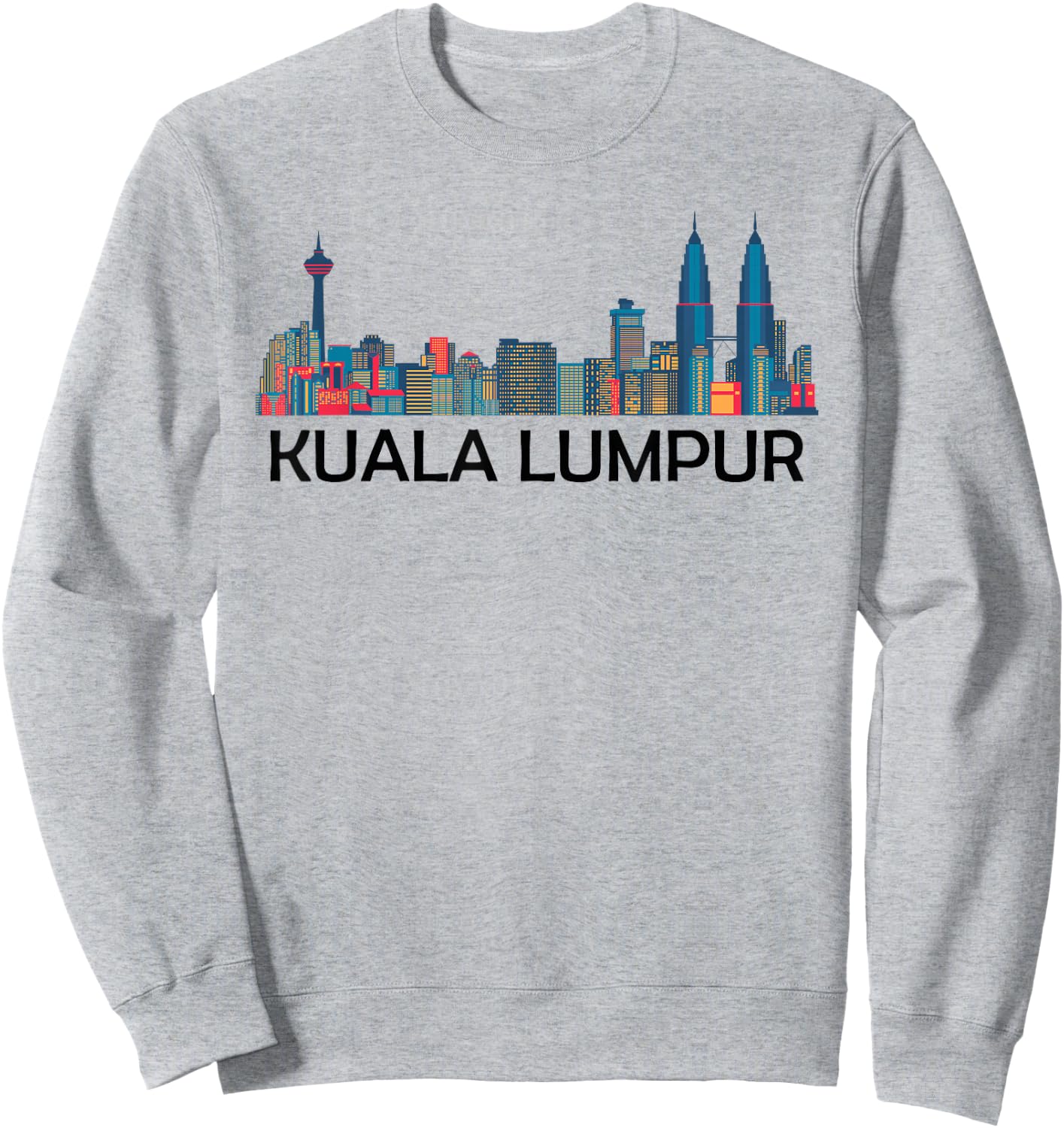 Kuala Lumpur Malaysia Skyscrapers Petronas Towers Sweatshirt - Sweatshirt | Ash