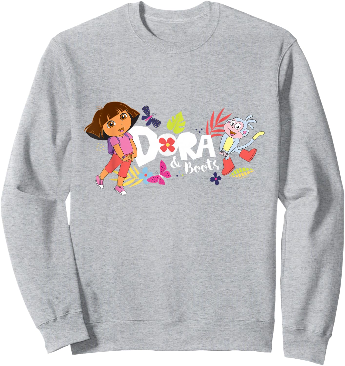 Dora the Explorer with Boots and Butterflies Sweatshirt - Sweatshirt | Ash