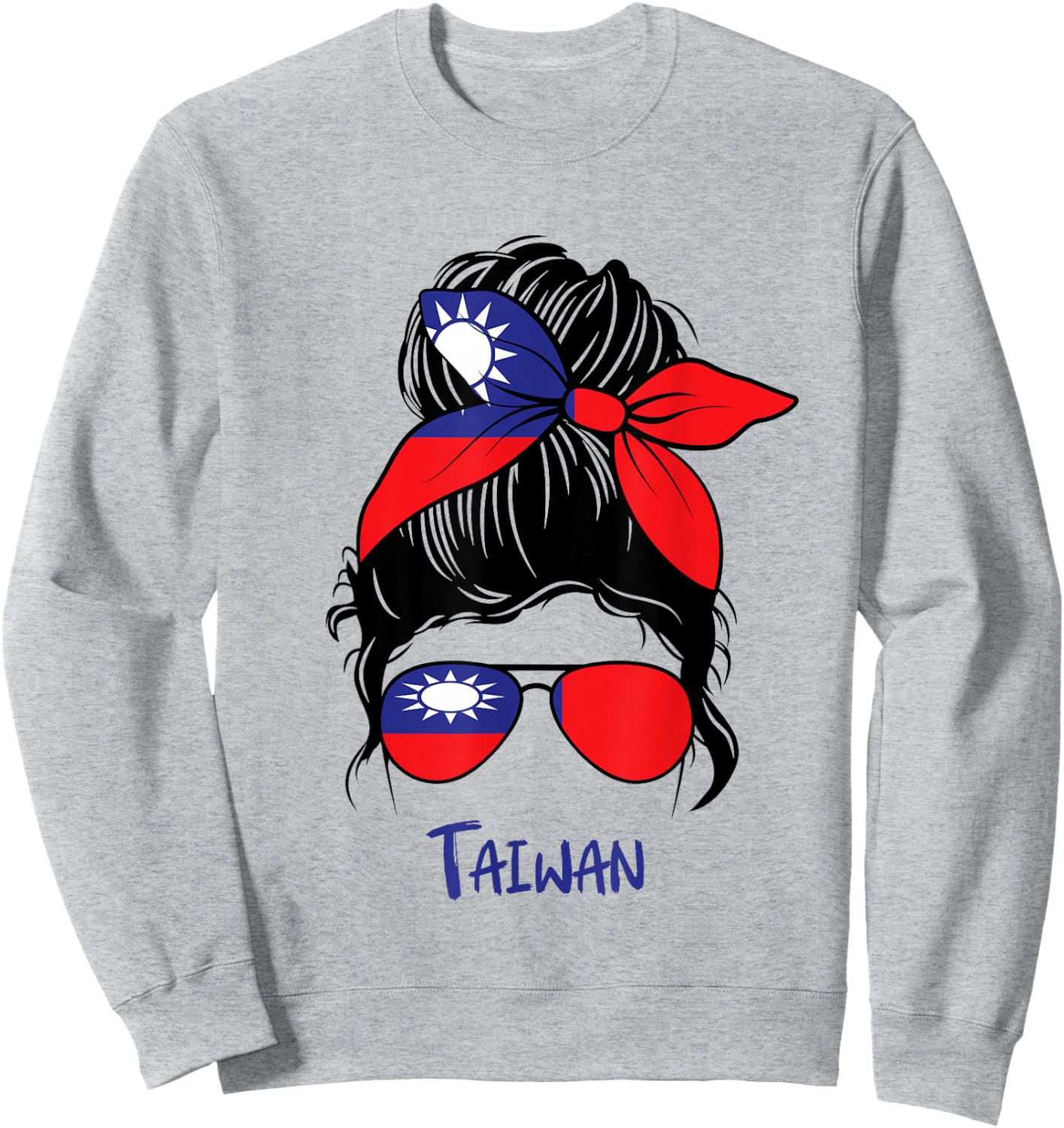 Taiwanese Girl Taiwan girl Taiwan woman flag Sweatshirt - Sweatshirt | Ash