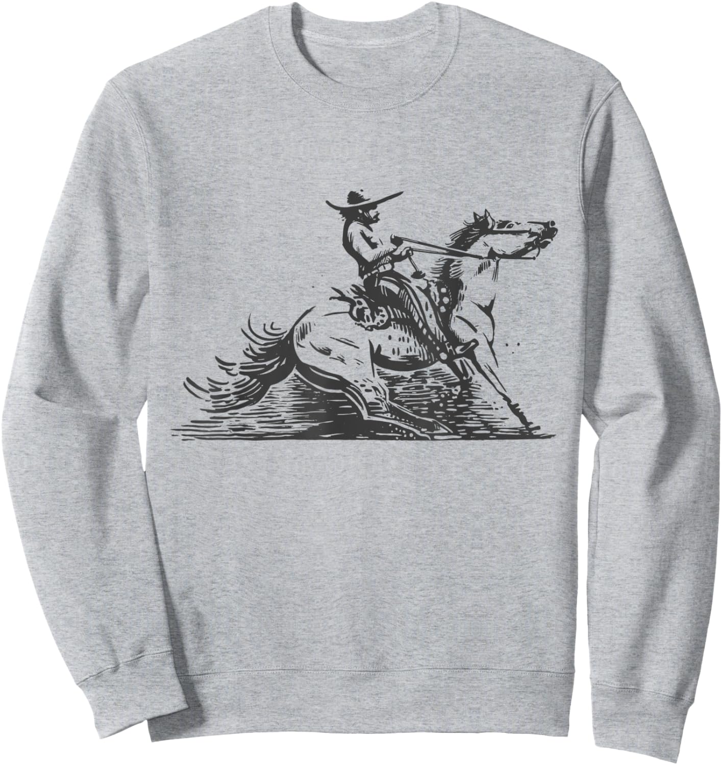 Drawing Mexican Cowboy Sweatshirt - Sweatshirt | Ash
