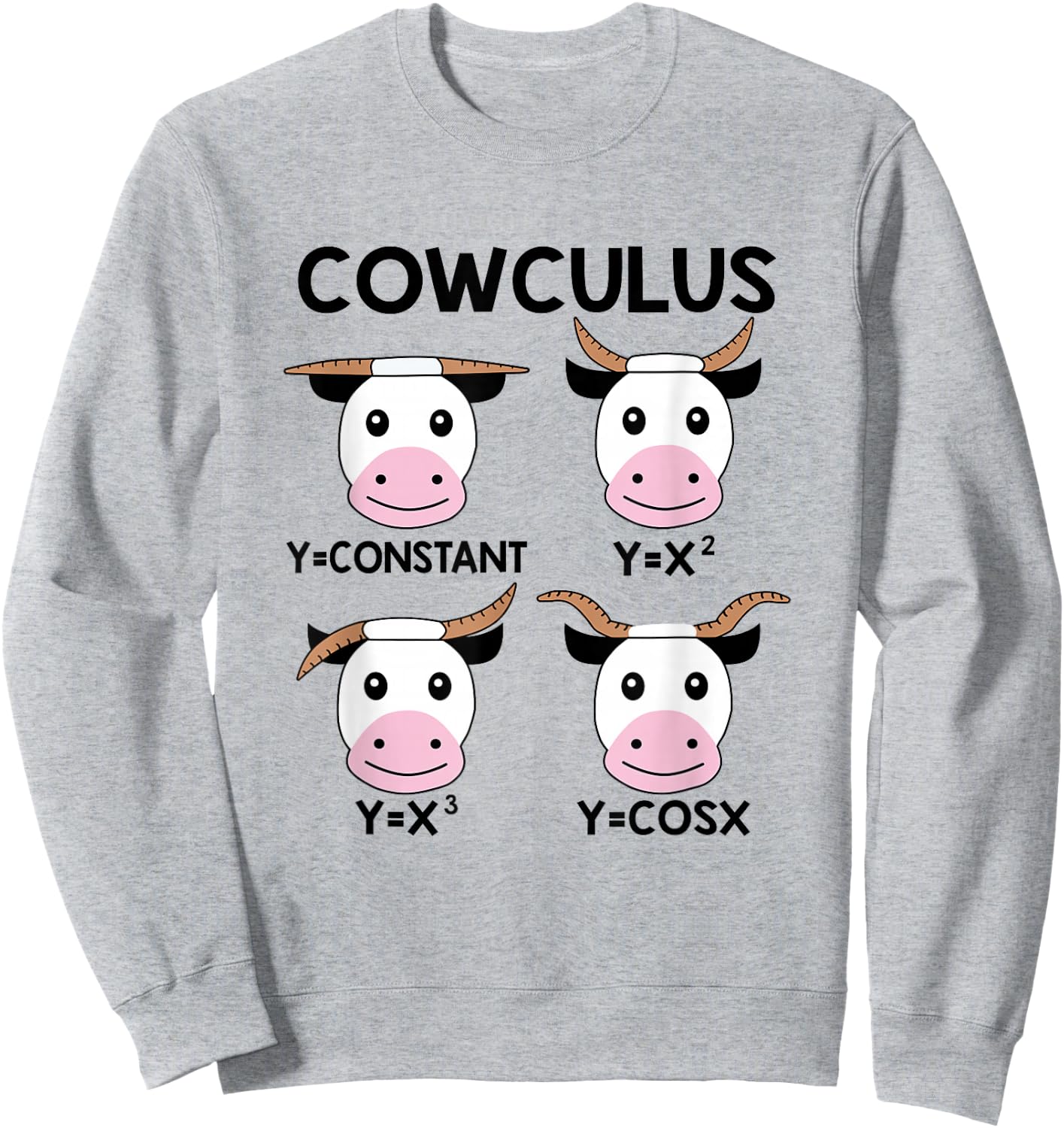 Cowculus Funny Calculus Math Teacher Math Lover Sweatshirt - Sweatshirt | Ash