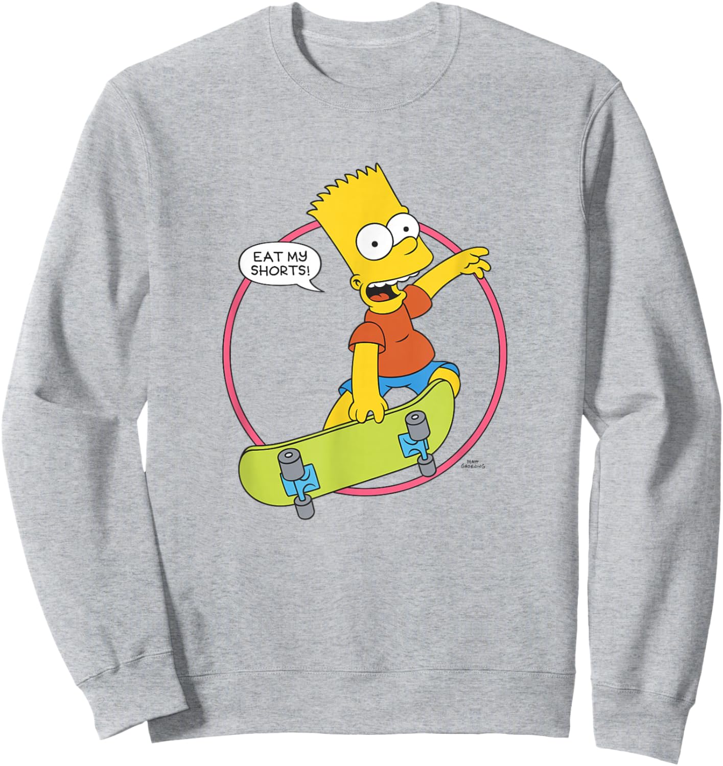 The Simpsons Bart Simpson Eat My Shorts Sweatshirt - Sweatshirt | Ash