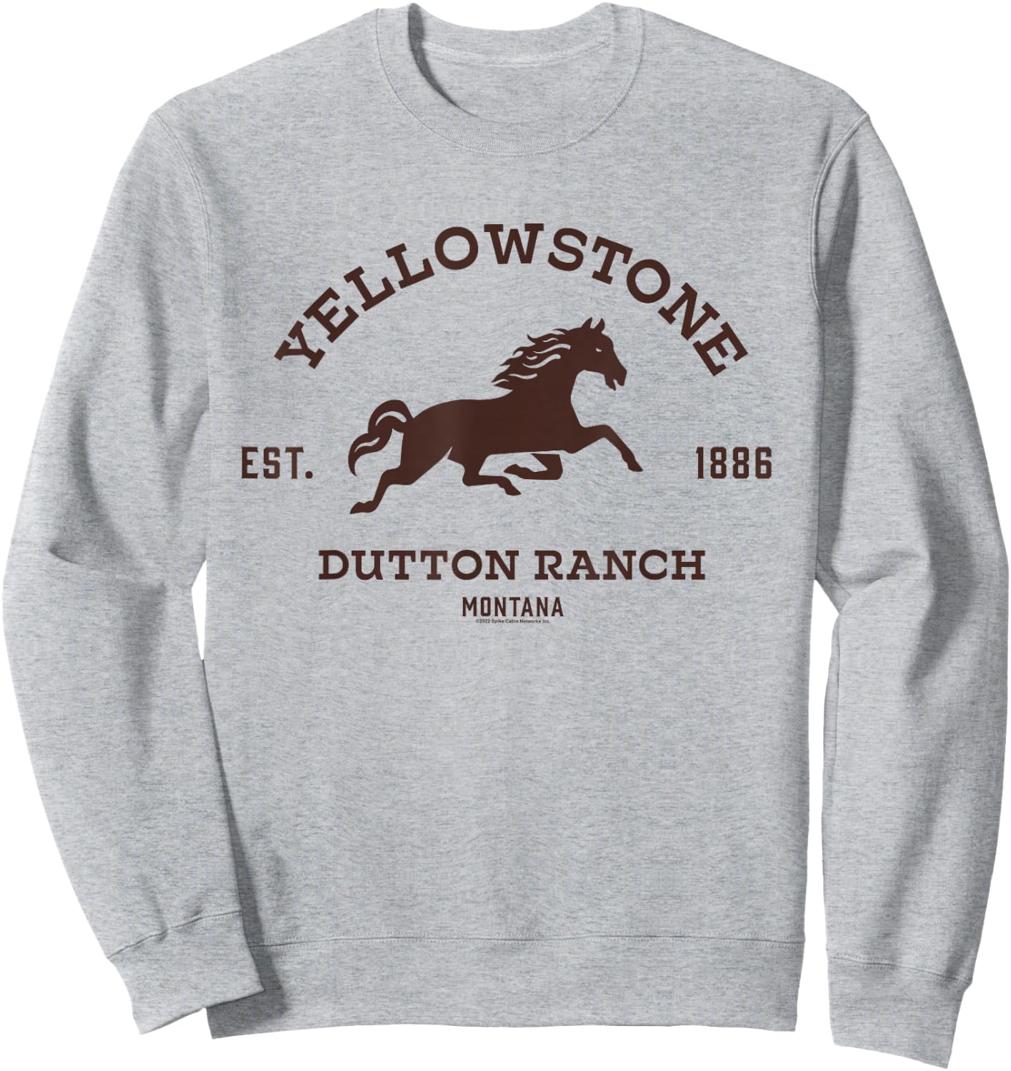 Yellowstone Dutton Ranch with Horse Sweatshirt - Sweatshirt | Ash
