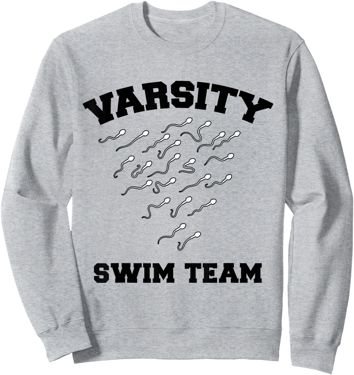Varsity Swim Team Swimming Sperm Sweatshirt - Sweatshirt | Ash