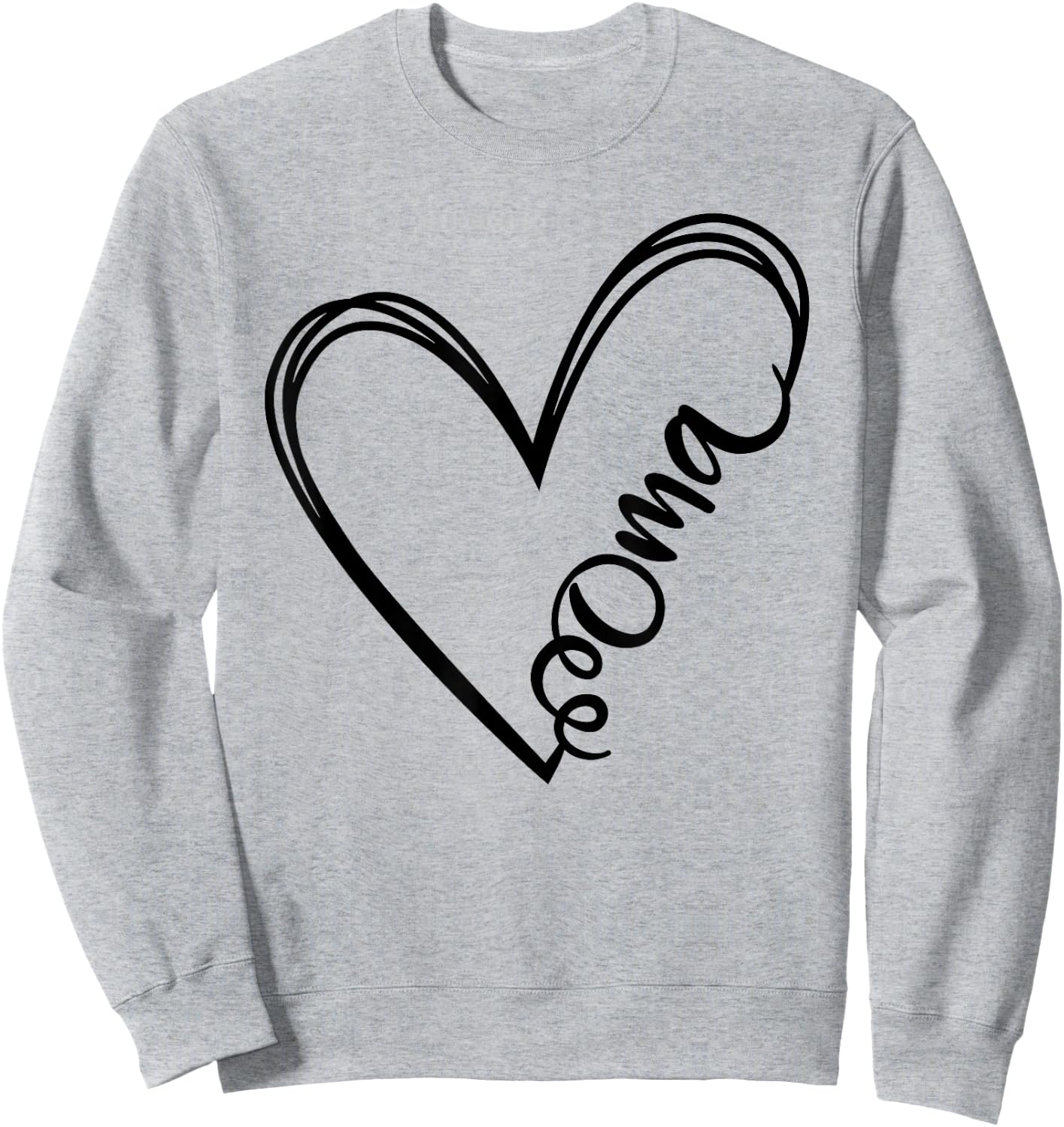 Oma Heart Grandma Women German Christmas Mother's Day Sweatshirt - Sweatshirt | Ash