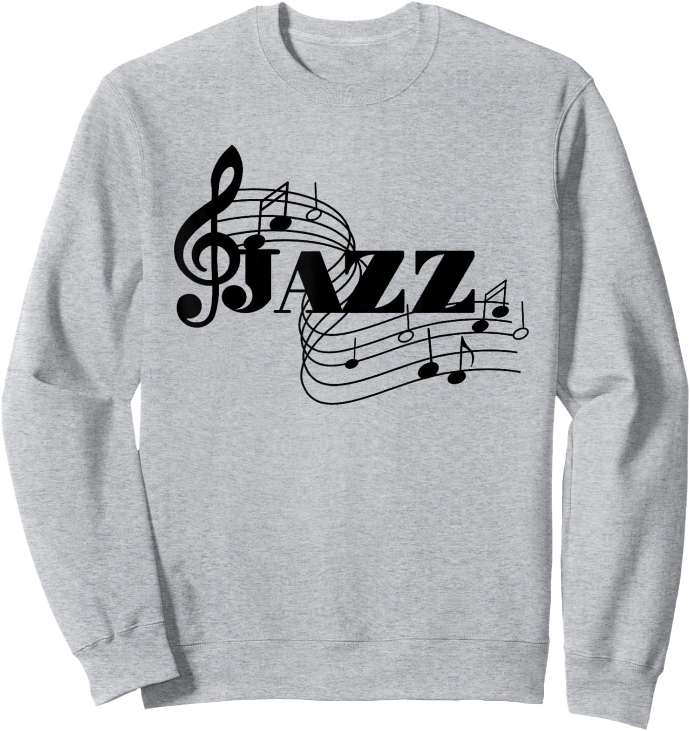 Jazz Musician Jazz Music Sheet Music Sweatshirt - Sweatshirt | Ash