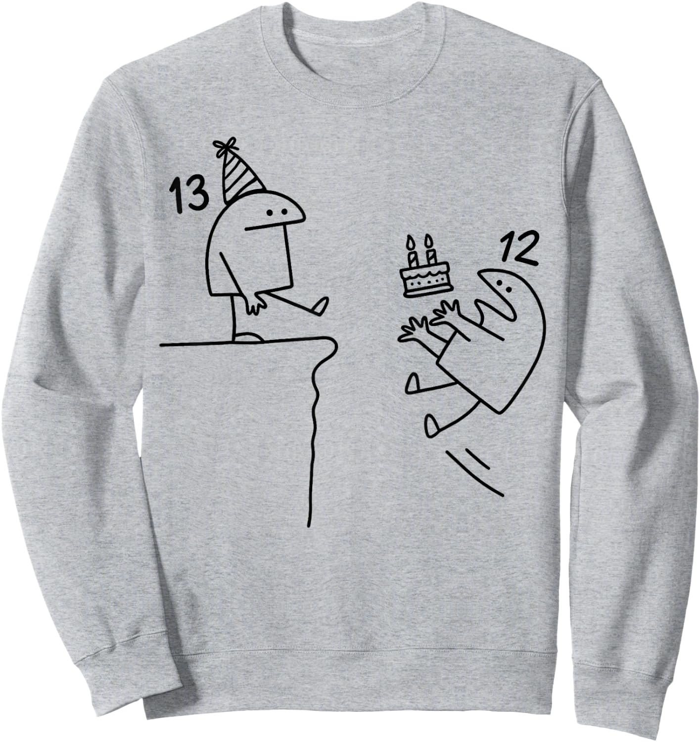 13th Birthday Party Funny 13 Years Old Birthday Teens Sweatshirt - Sweatshirt | Ash