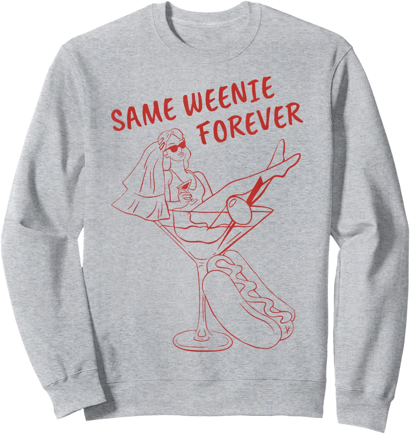 Same Weenie Forever Future Bride Bachelorette Bridal Party Sweatshirt - Sweatshirt | Ash