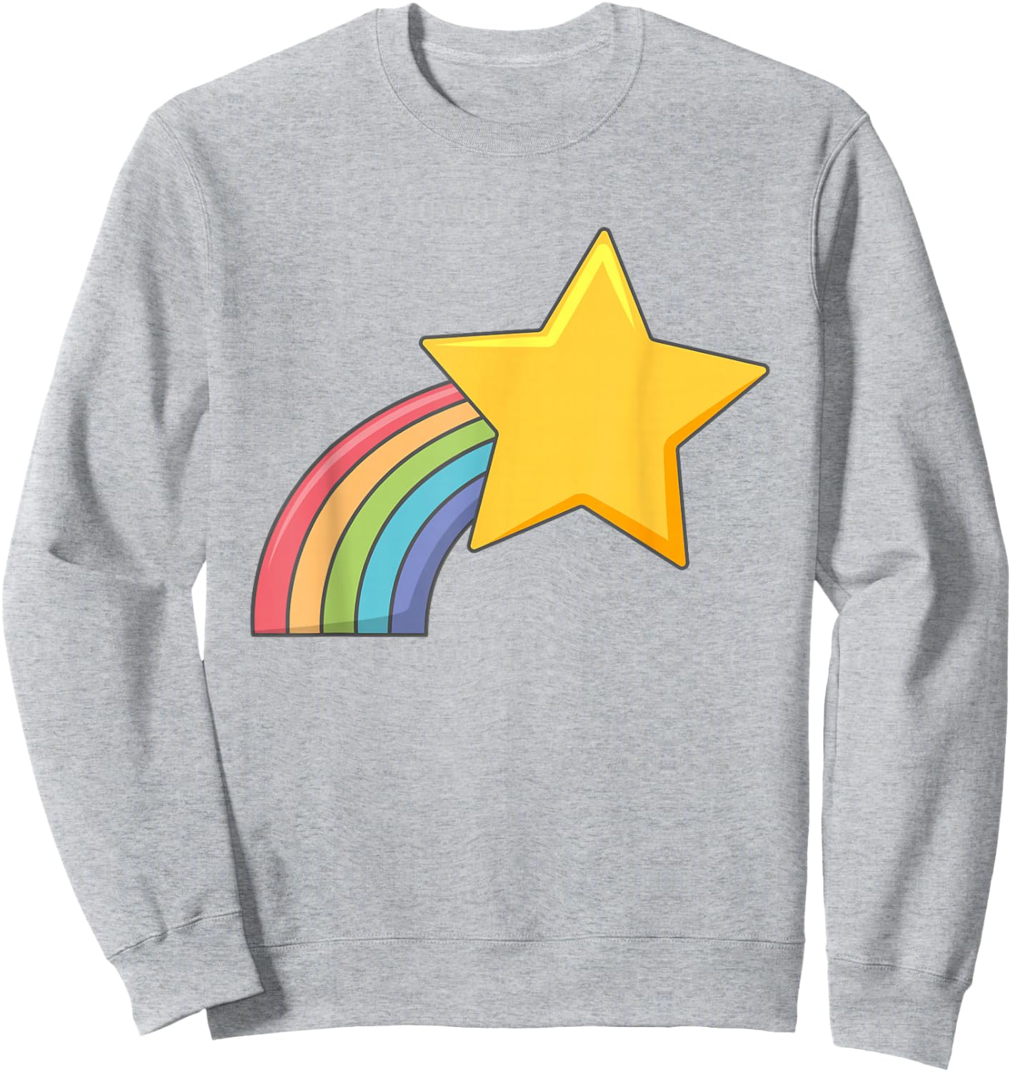 Shooting Rainbow Star Sweatshirt - Sweatshirt | Ash