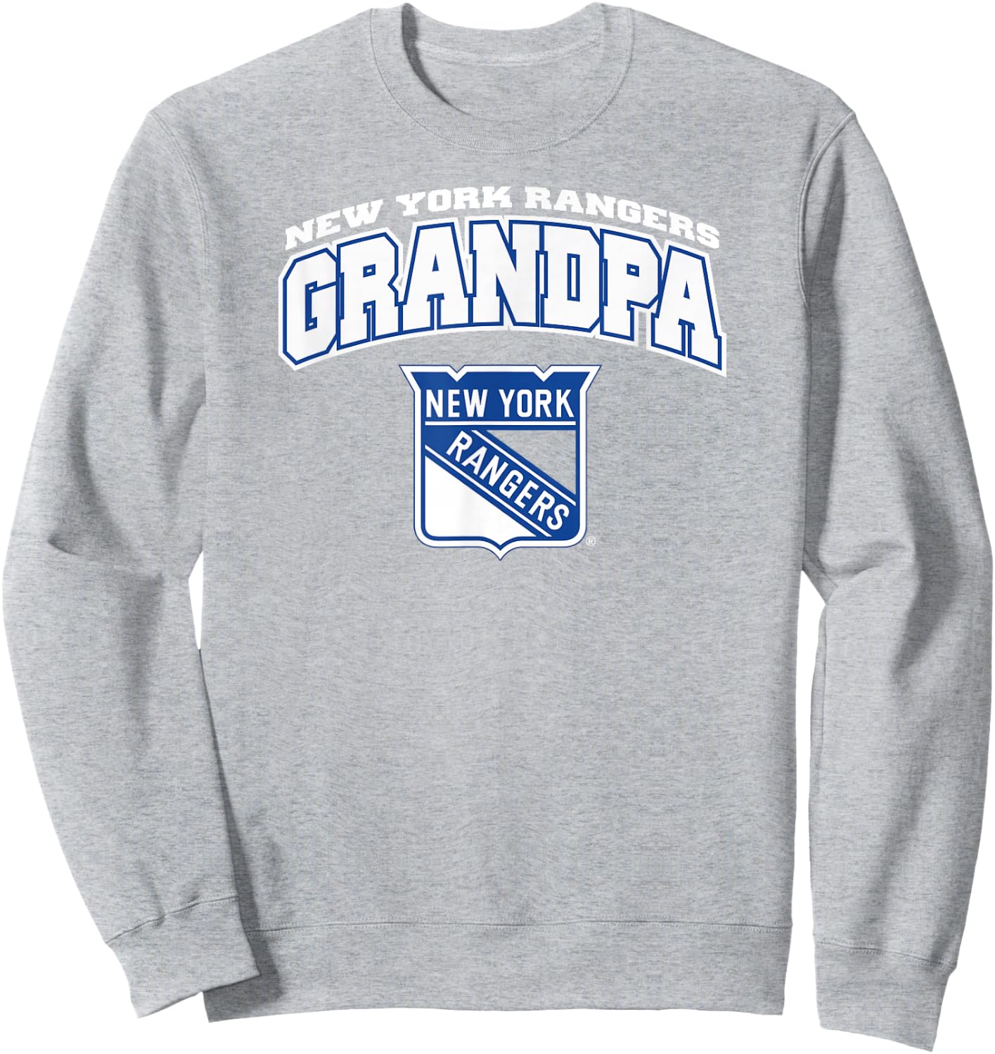 New York Rangers Grandpa Logo Red NHL Officially Licensed Sweatshirt - Sweatshirt | Ash