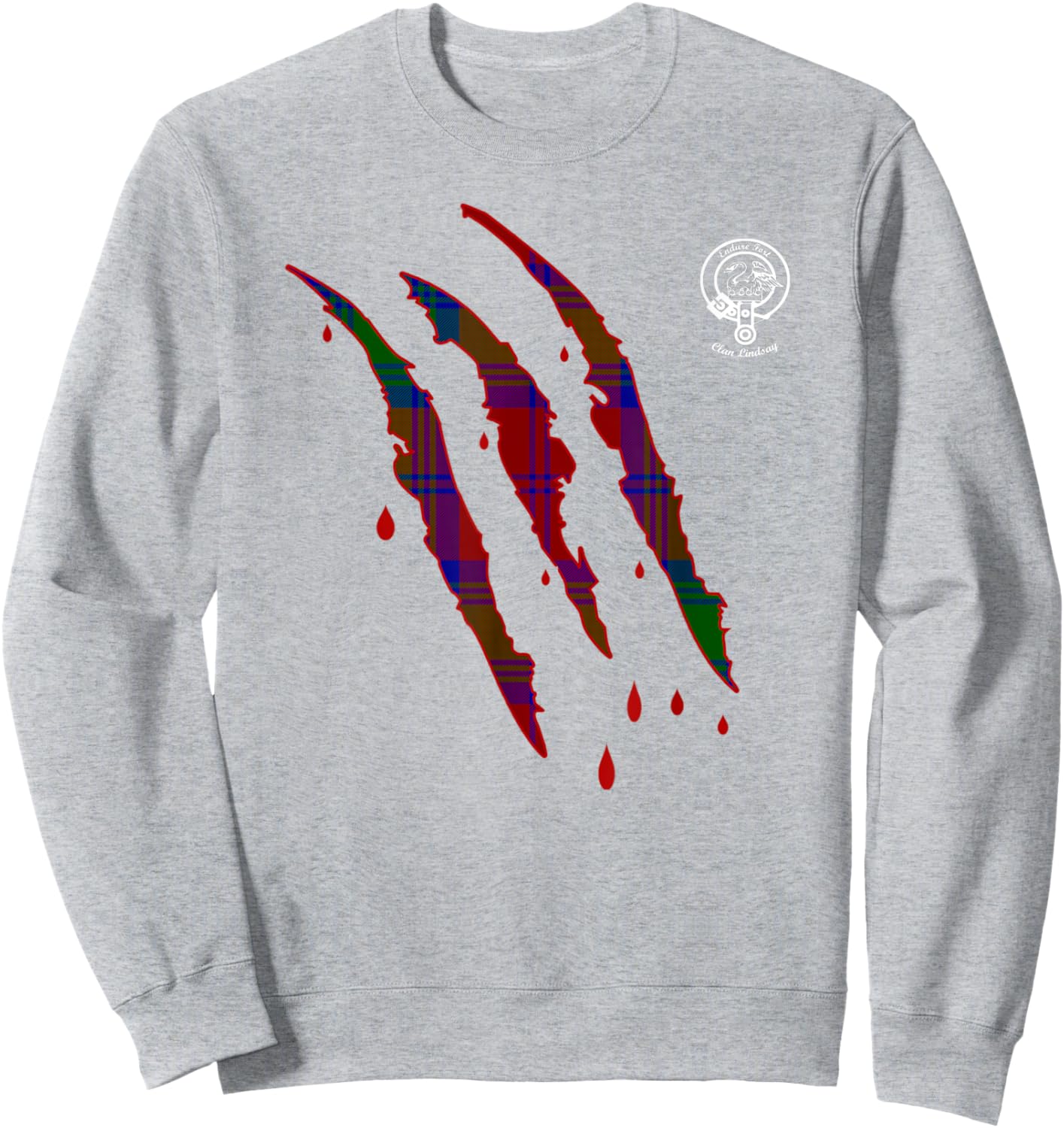 Clan Lindsay surname last name Scottish Tartan Sweatshirt - Sweatshirt | Ash