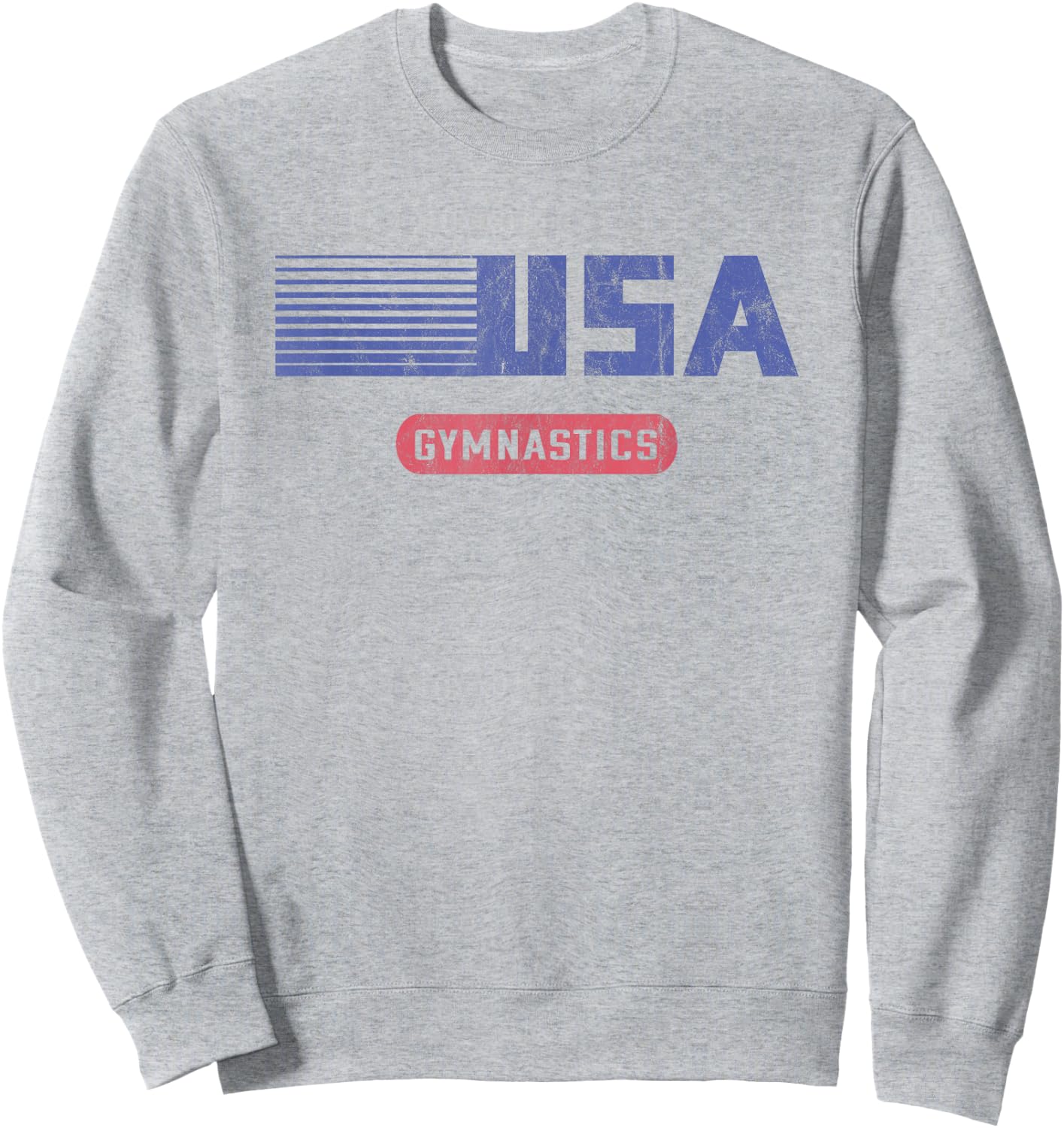 Retro USA 2020 Team American Gymnastics Vintage Sweatshirt - Sweatshirt | Ash