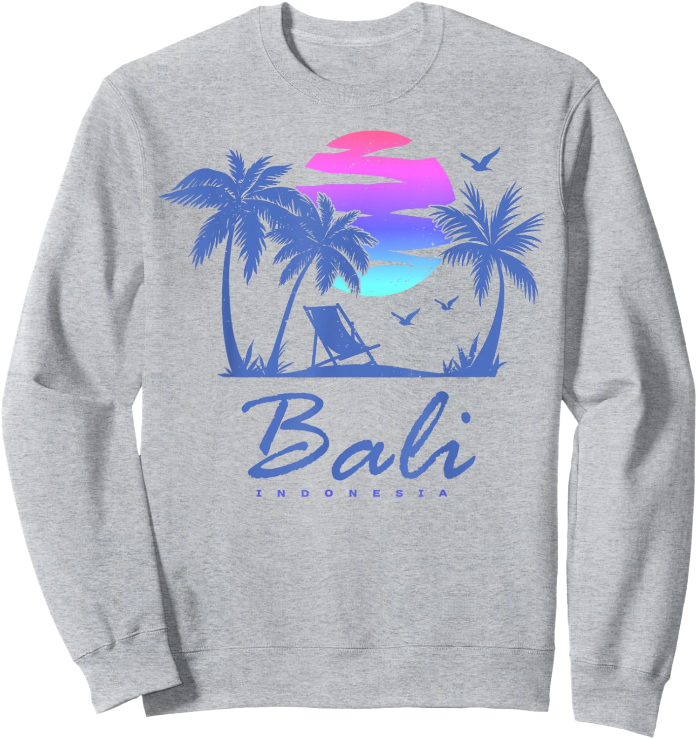 BALI INDONESIA Beach Vacation Spring Break Honeymoon Vintage Sweatshirt - Sweatshirt | Ash