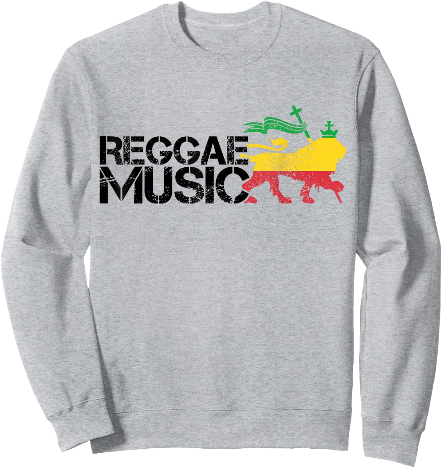 Reggae Music Rastafari Lion of Judah Jamaica Rasta Gift Sweatshirt - Sweatshirt | Ash