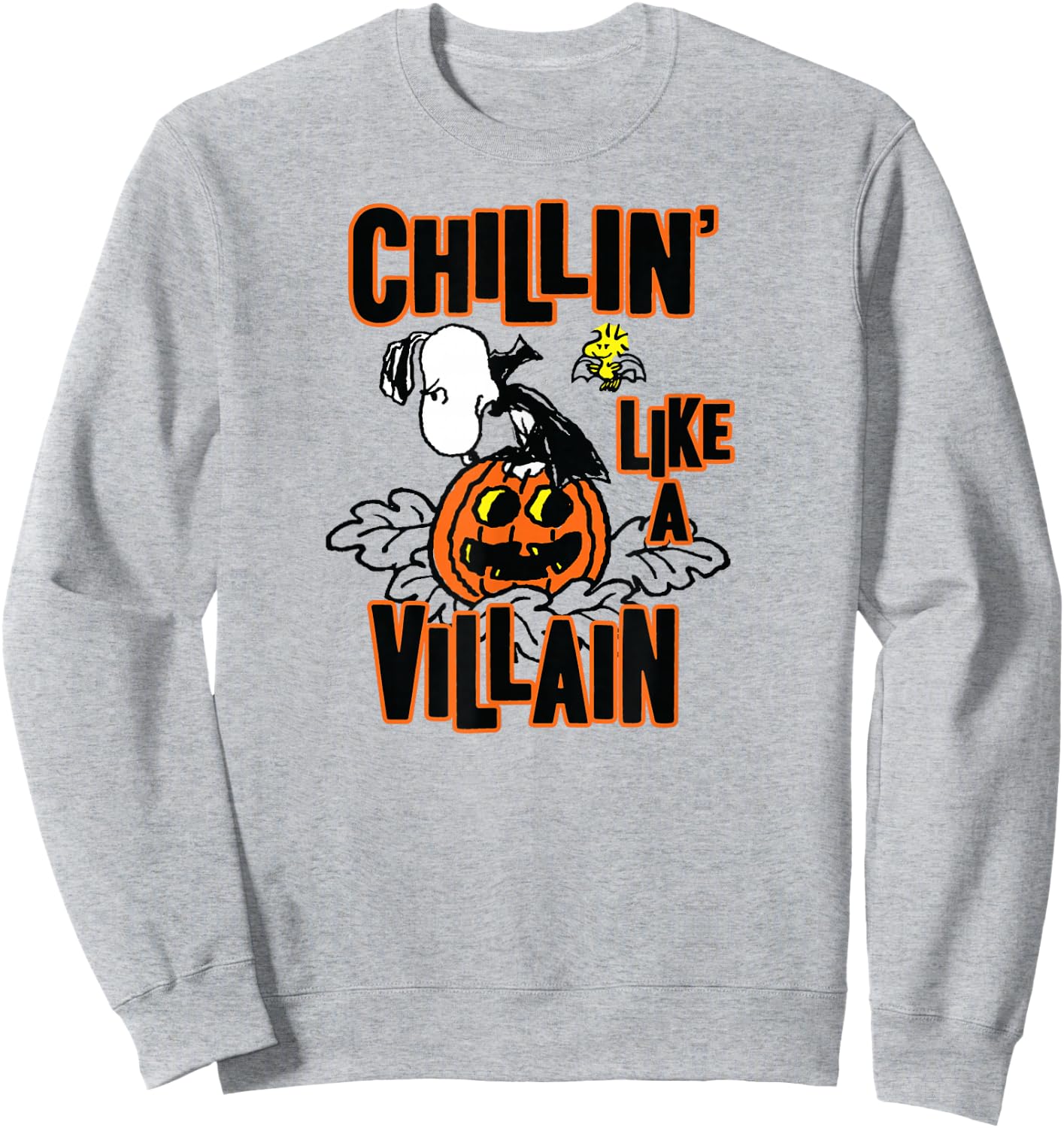 Peanuts Snoopy Chillin' Like A Villain Sweatshirt - Sweatshirt | Ash