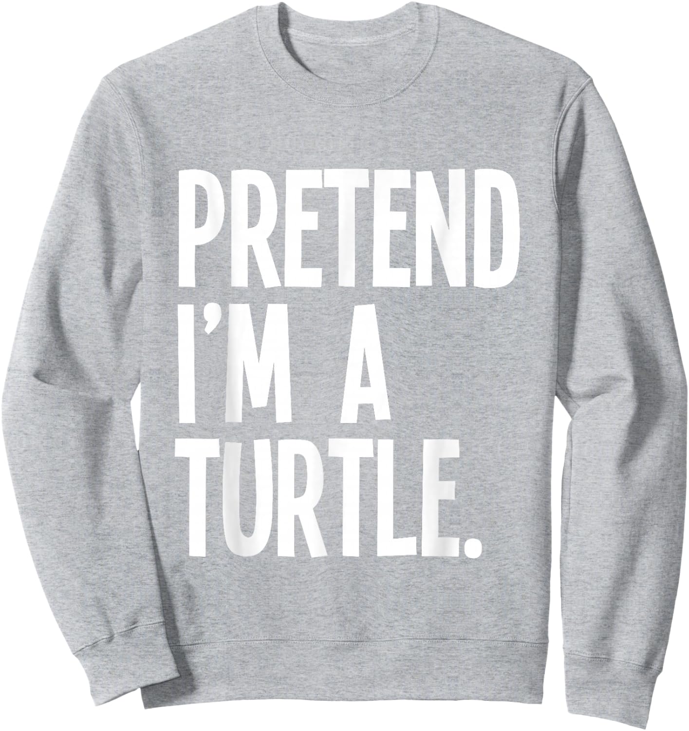 Pretend I'm A Turtle Funny Halloween Party Costume Sweatshirt - Sweatshirt | Ash