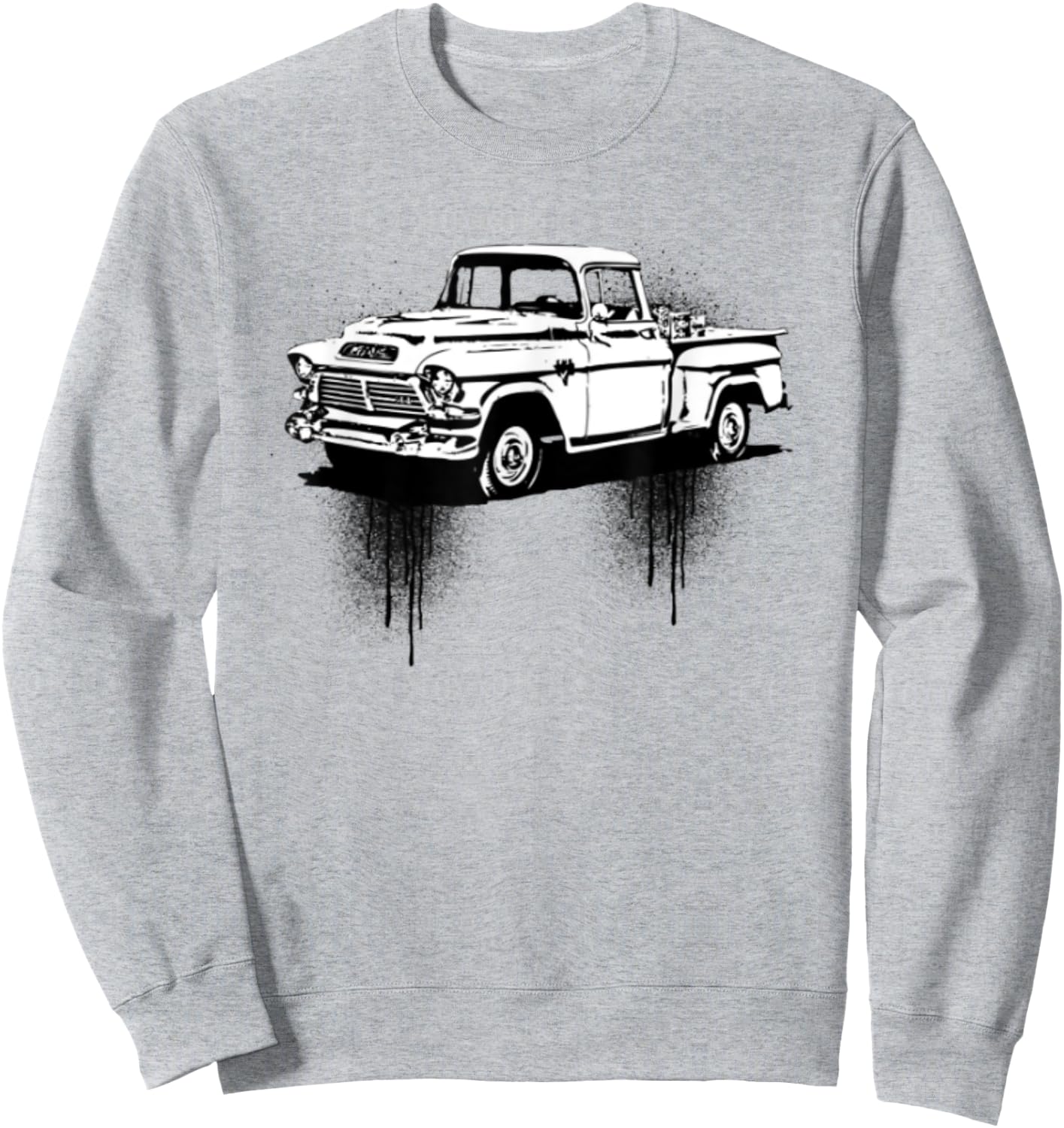 Vintage Retro Antique Farm Pick Up Truck Sweatshirt - Sweatshirt | Ash