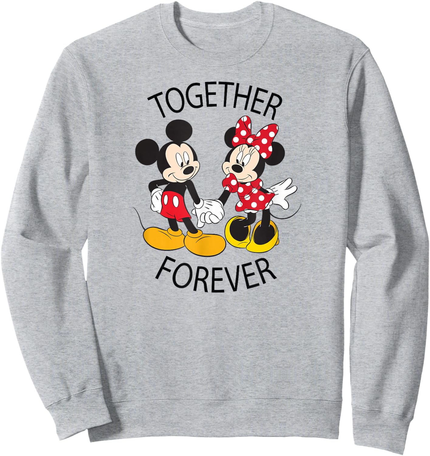 Disney - Mickey Minnie Together Forever Sweatshirt - Sweatshirt | Ash