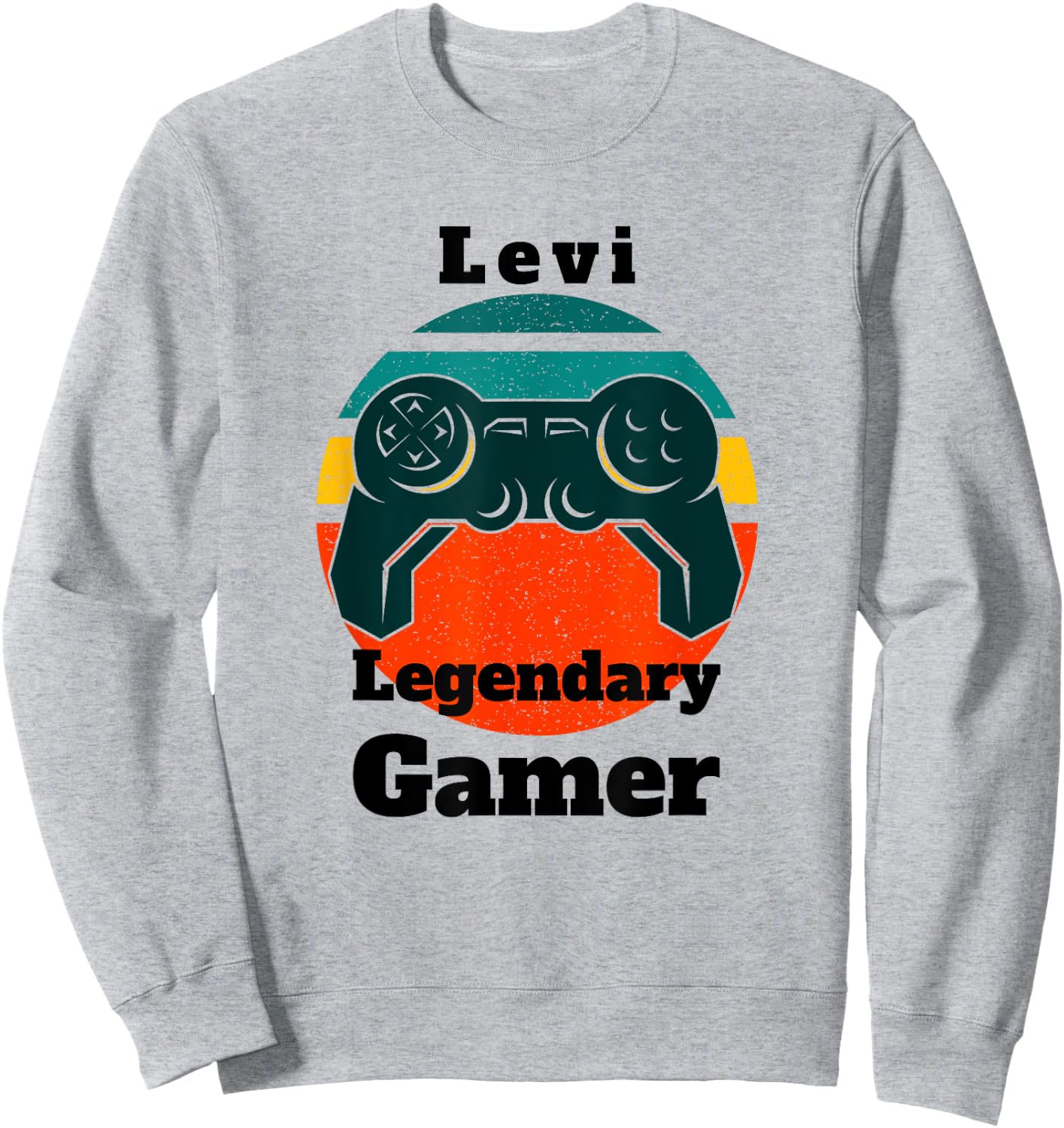 Levi Legendary Gamer Video Game Player Controller Vintage Sweatshirt - Sweatshirt | Ash