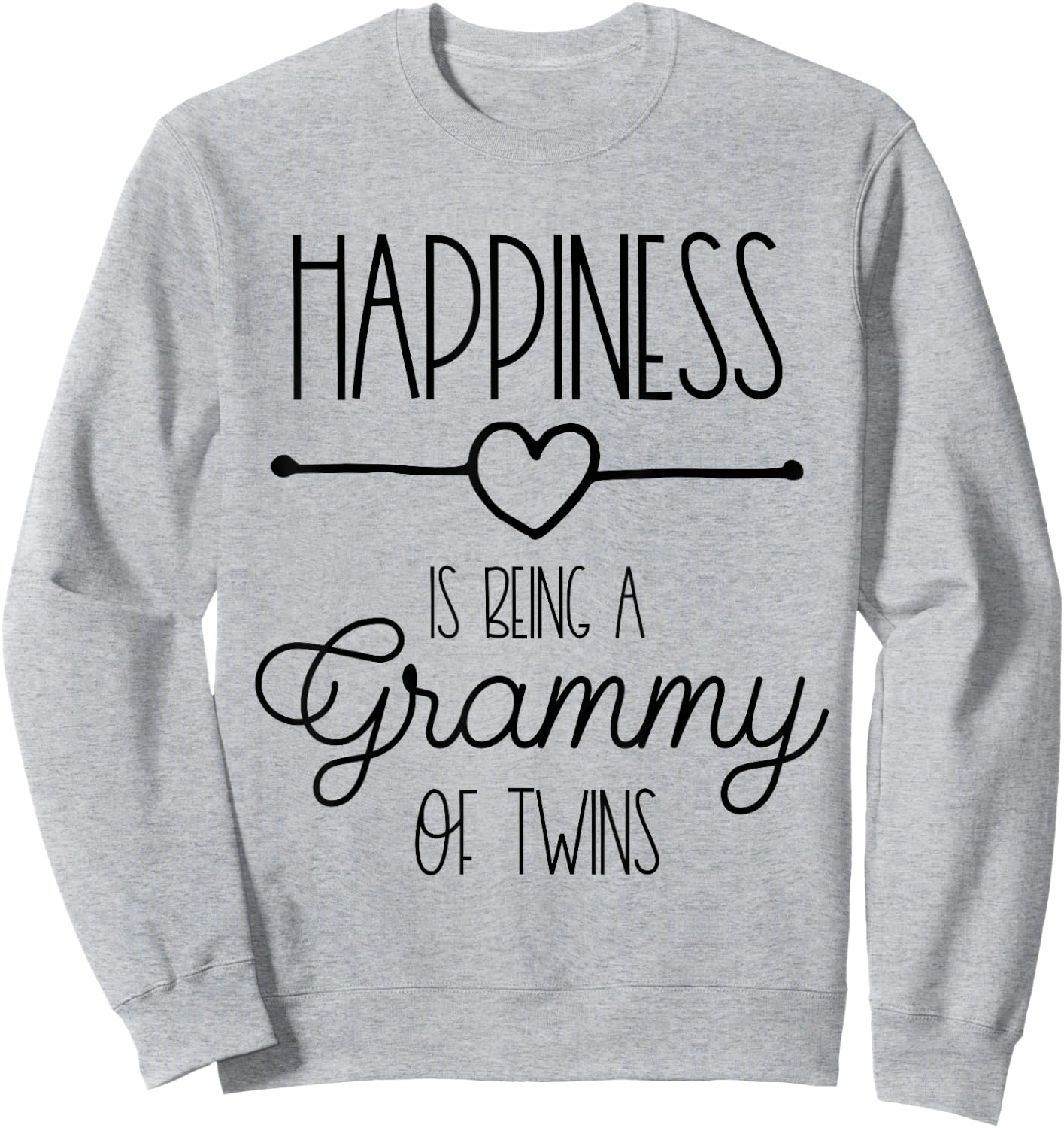 Happiness Is Being A Grammy To Be Grandma Twins Announcement Sweatshirt - Sweatshirt | Ash