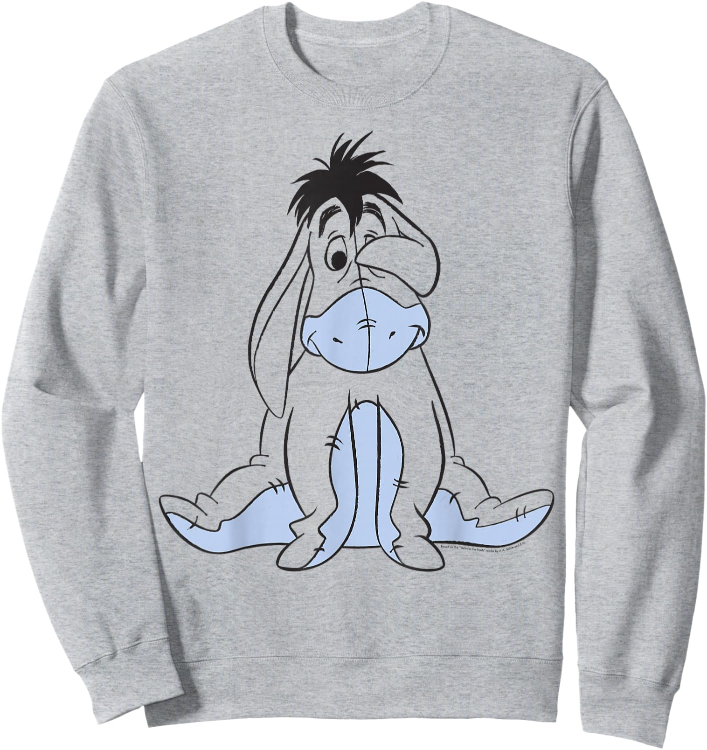 Disney Winnie The Pooh Eeyore Simple Sketch Portrait Sweatshirt - Sweatshirt | Ash