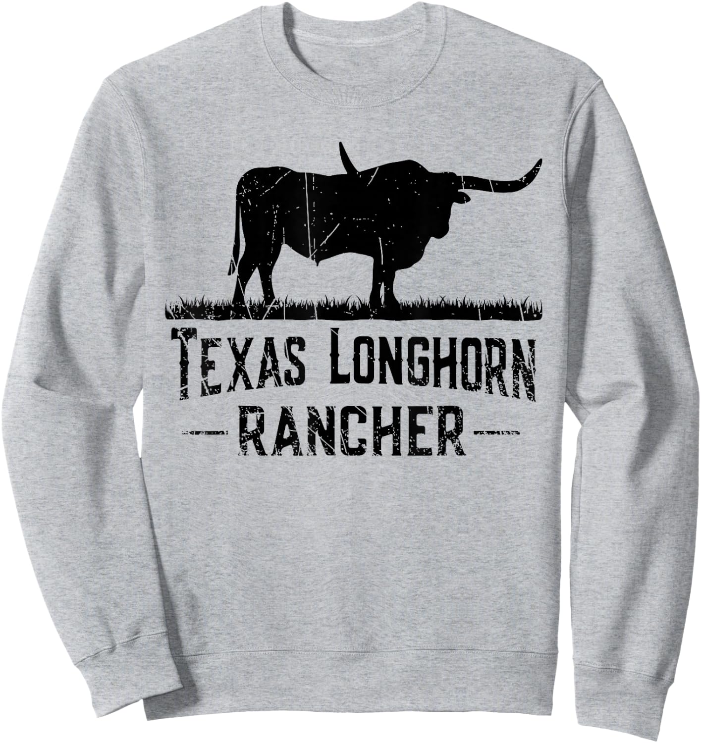 Texas Longhorn Rancher - Longhorn Cow for Cattle Farmer Sweatshirt - Sweatshirt | Ash