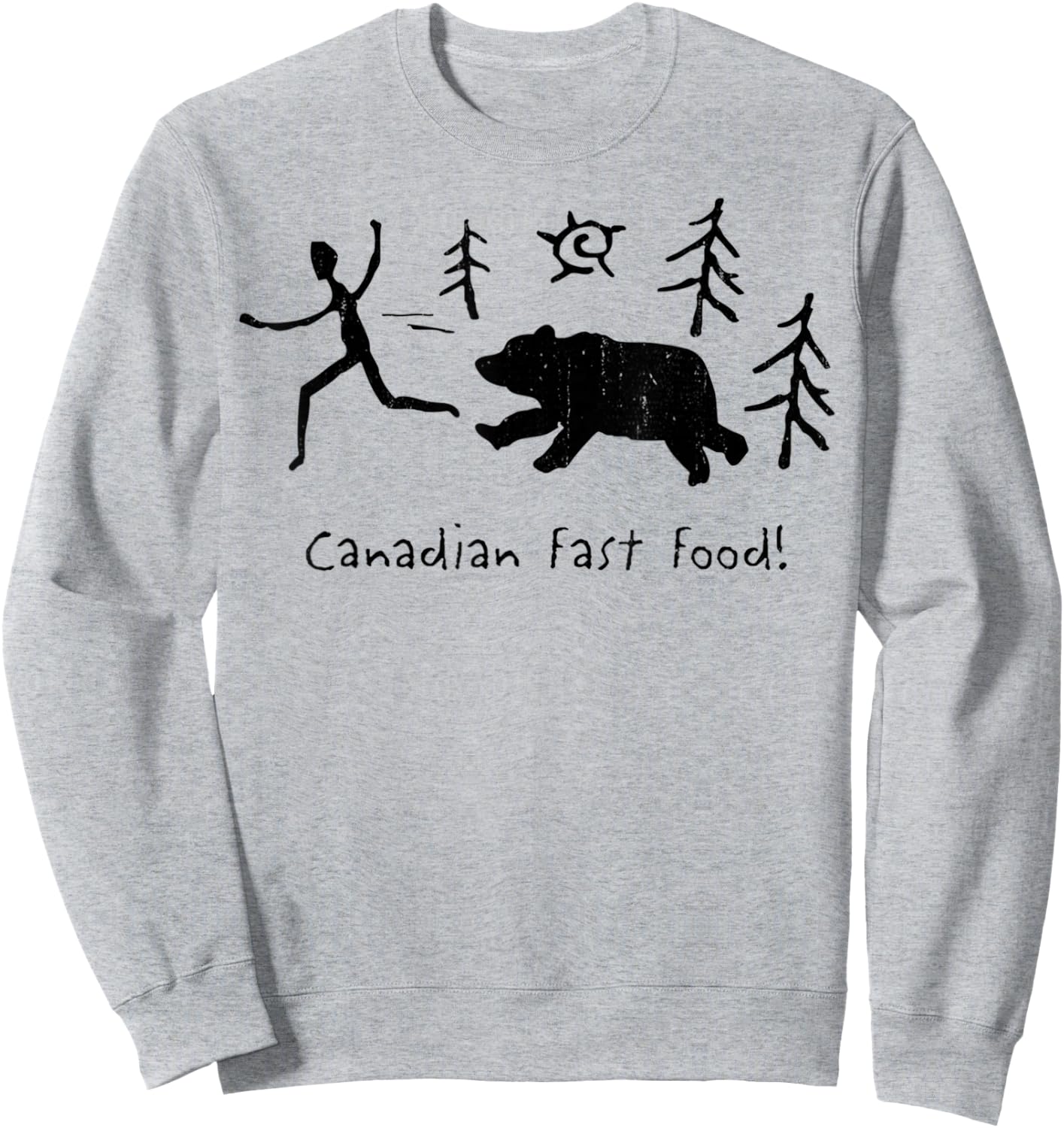 Canadian Fast Food Funny Bear Funny Cool Animal Present Sweatshirt - Sweatshirt | Ash