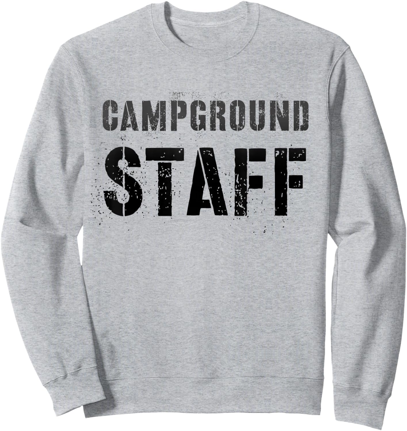 Vintage CAMPGROUND STAFF Summer Camp Host Counselor Team Sweatshirt - Sweatshirt | Ash