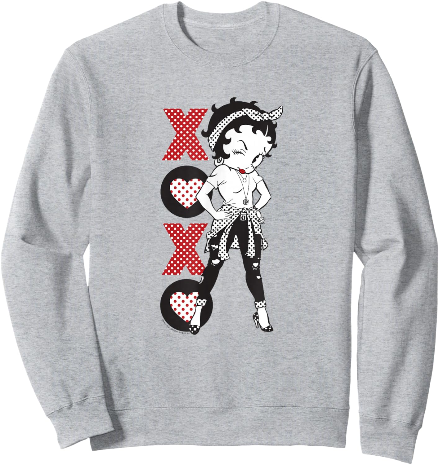 Betty Boop Modern XOXO Sweatshirt - Sweatshirt | Ash