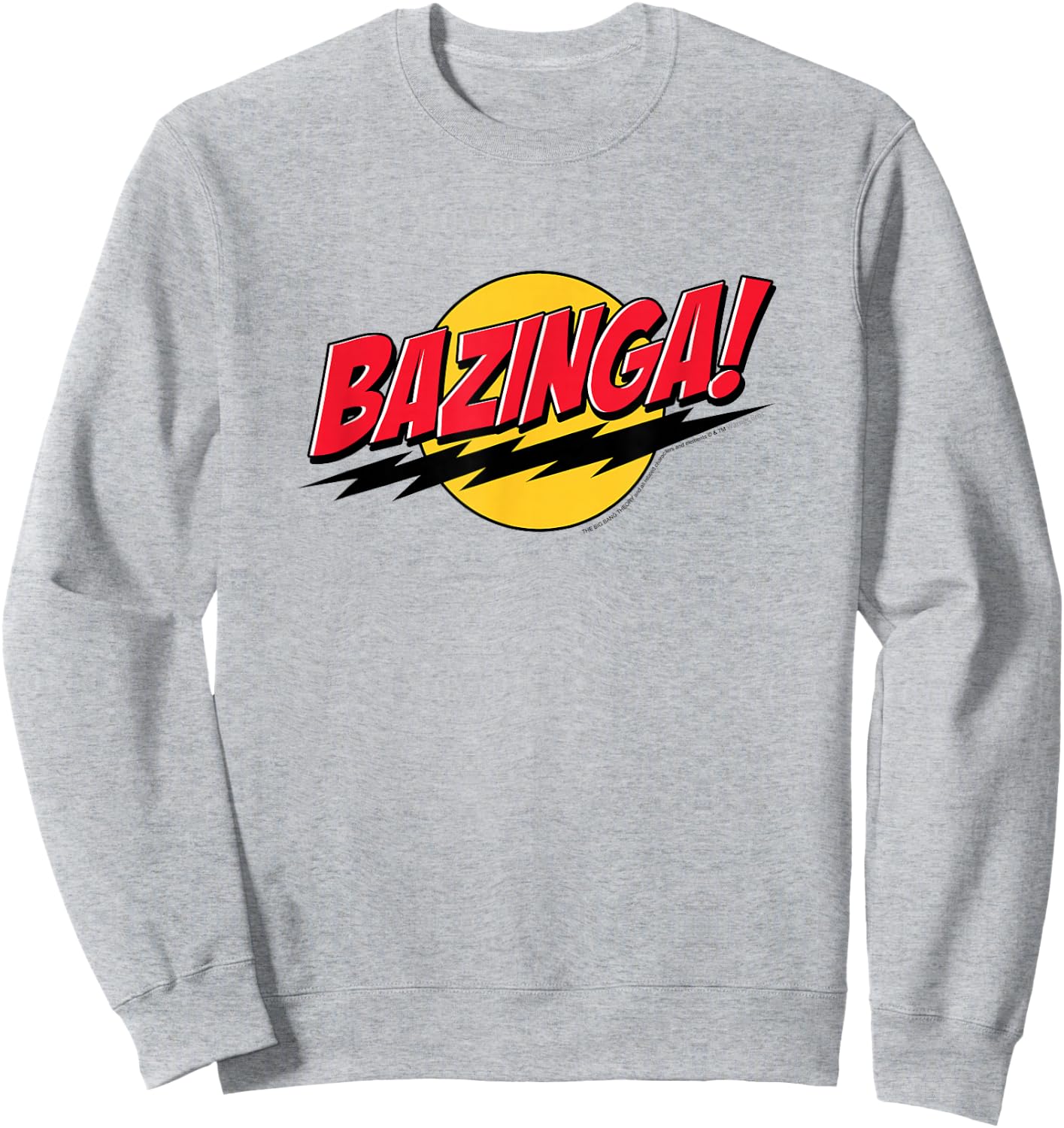 The Big Bang Theory Bazinga! Round Logo TV Show Sweatshirt - Sweatshirt | Ash
