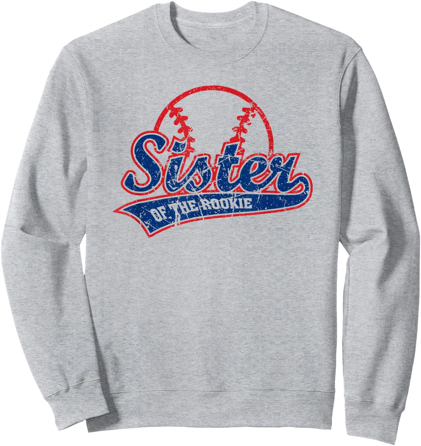 Funny Vintage Baseball Sister of The Rookie Sweatshirt - Sweatshirt | Ash