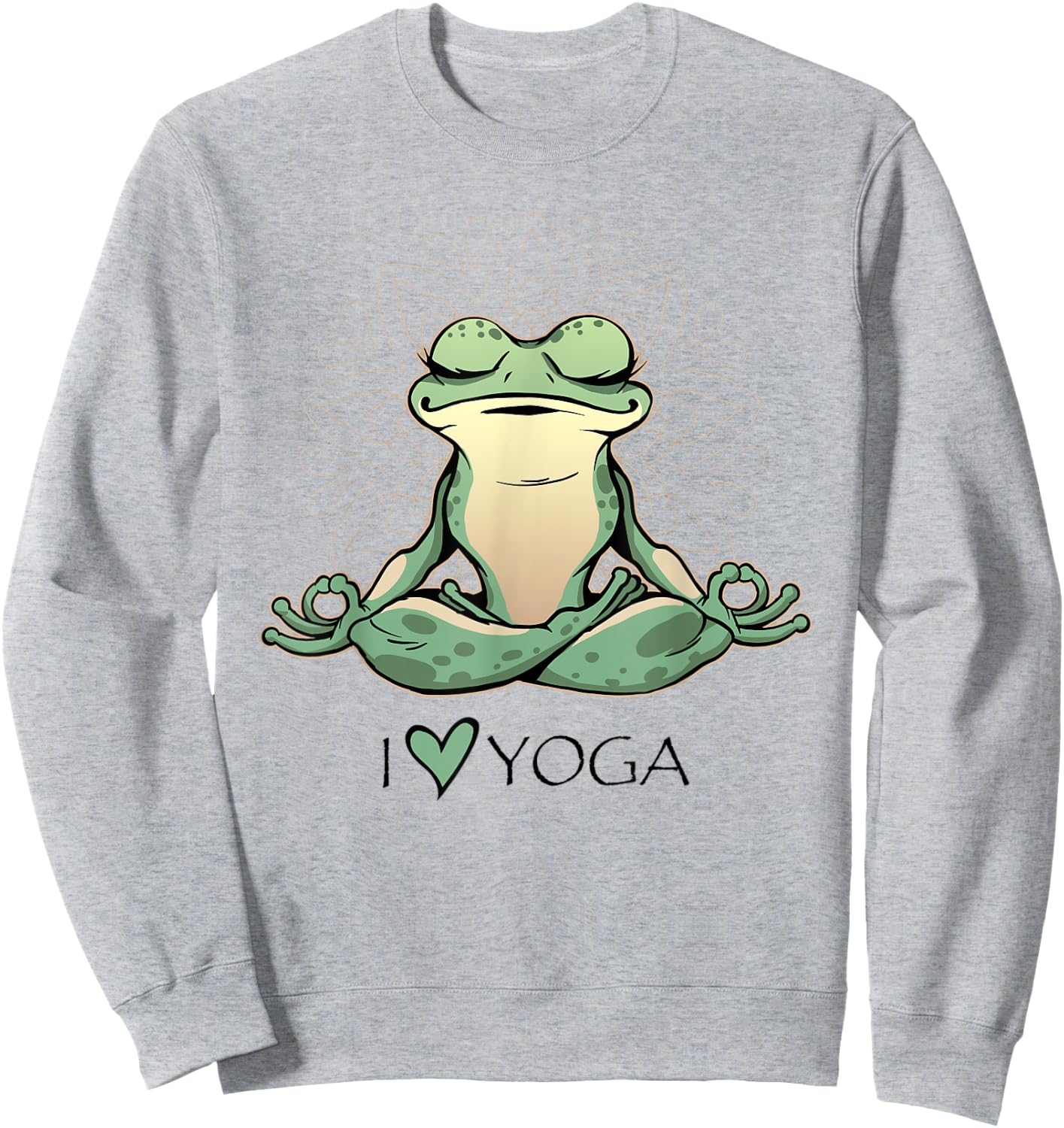 I Love Yoga I Heart Yoga Frog Sweatshirt - Sweatshirt | Ash