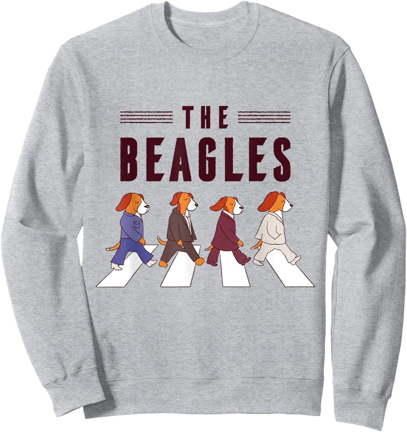 Music Piano Beagle Puppy Dog Men Women Sweatshirt - Sweatshirt | Ash
