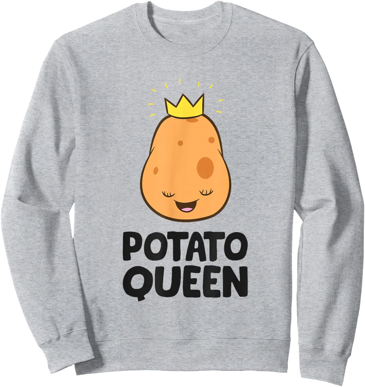 Potato Queen Love Potatoes Sweatshirt - Sweatshirt | Ash