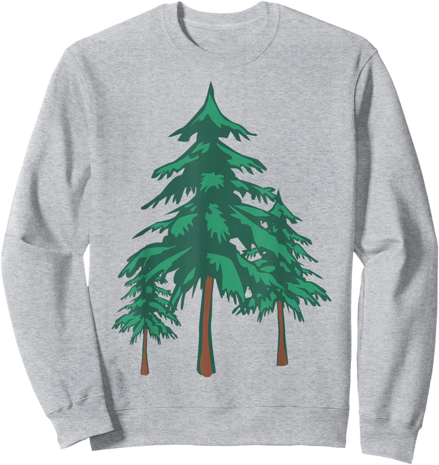 Evergreen Pine Tree Forest Camping Gift Nature Lovers Sweatshirt - Sweatshirt | Ash