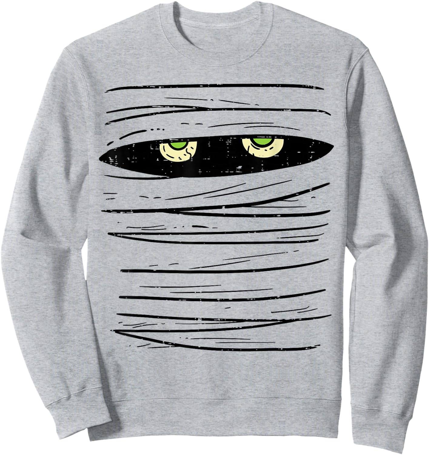 Mummy Wrap Eyes Costume Funny Scary Halloween Men Women Kids Sweatshirt - Sweatshirt | Ash