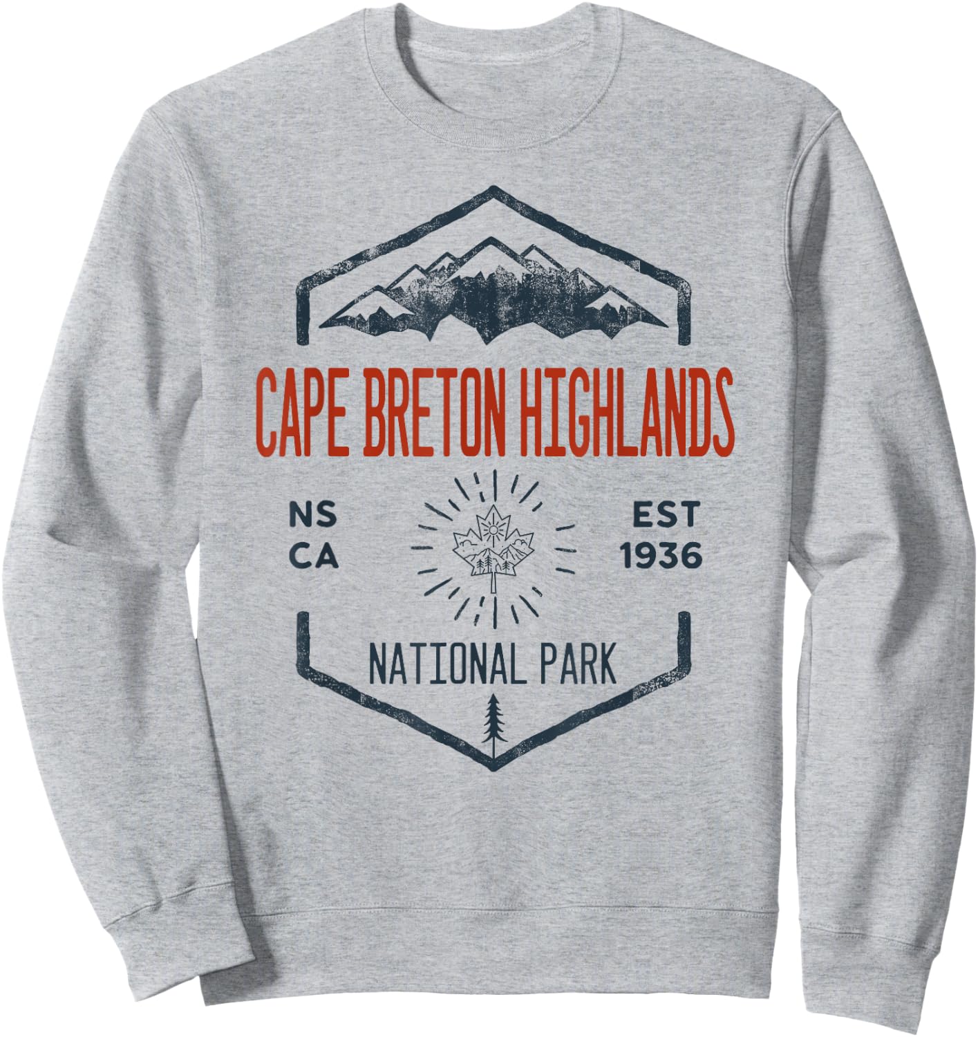 Cape Breton Highlands National Park Canada Vintage Sweatshirt - Sweatshirt | Ash