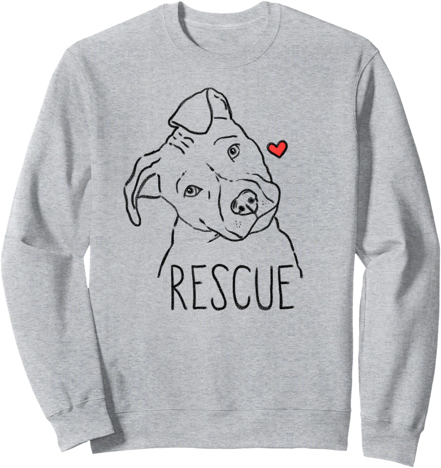 Rescue Dog, Pitbull, Rescue Mom, Adopt Don't Shop, Pittie Sweatshirt - Sweatshirt | Ash
