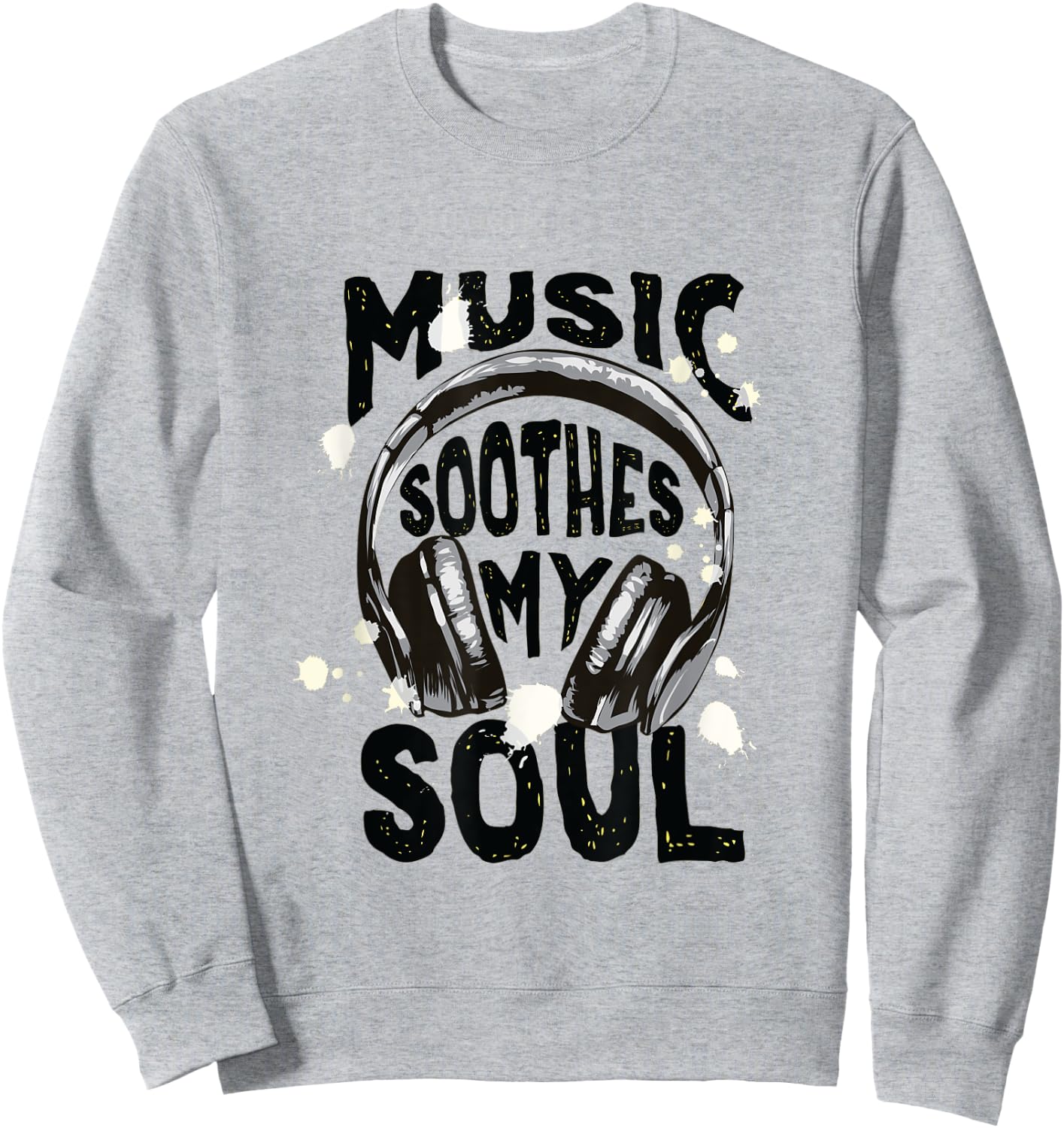 Music Soothes My Soul Short Sleeve Sweatshirt - Sweatshirt | Ash